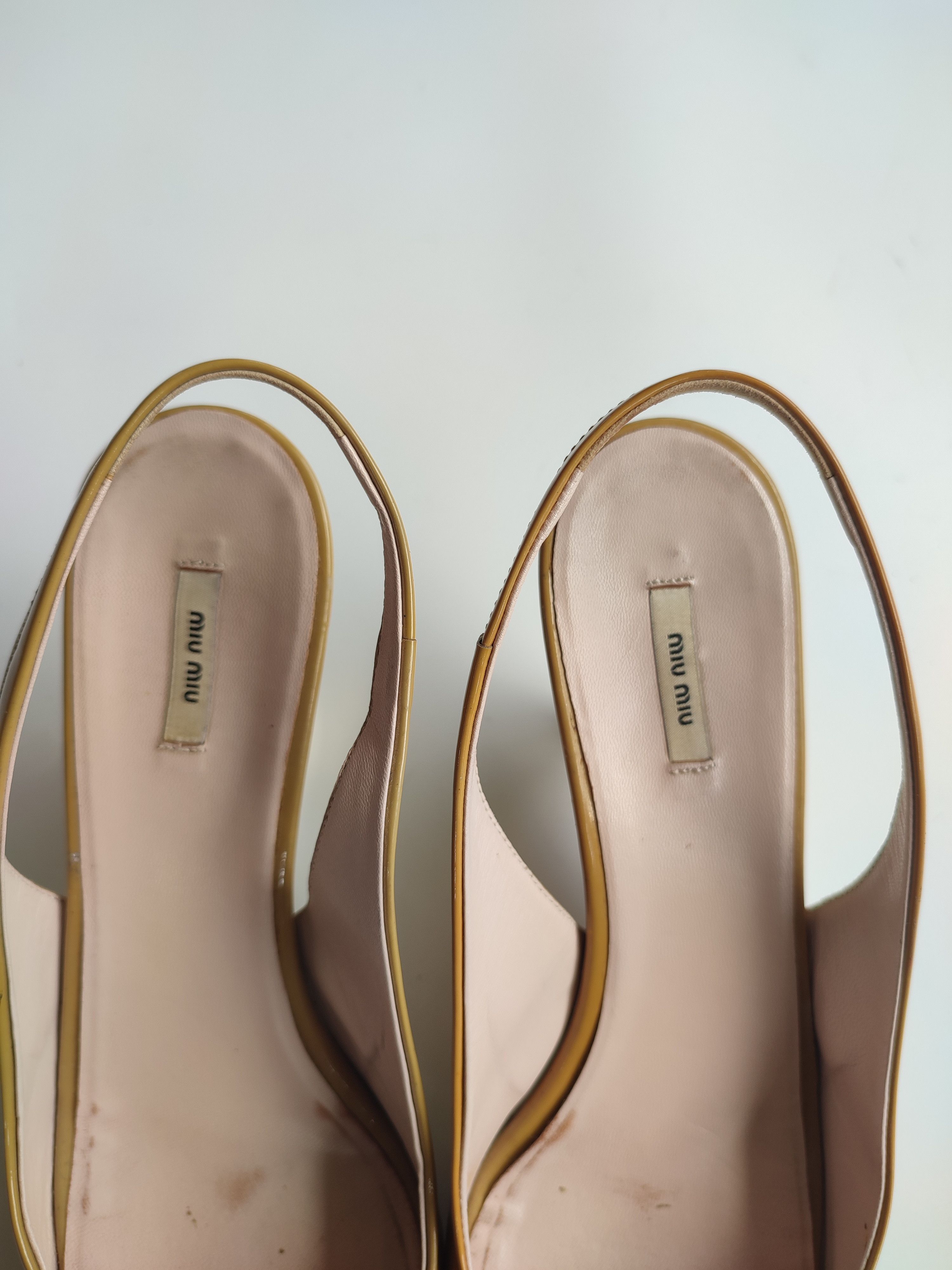 Miu Miu Miu Miu Patent Leather Slingback Sandals Size 38 Size US 8 / IT 38 - 7 Thumbnail