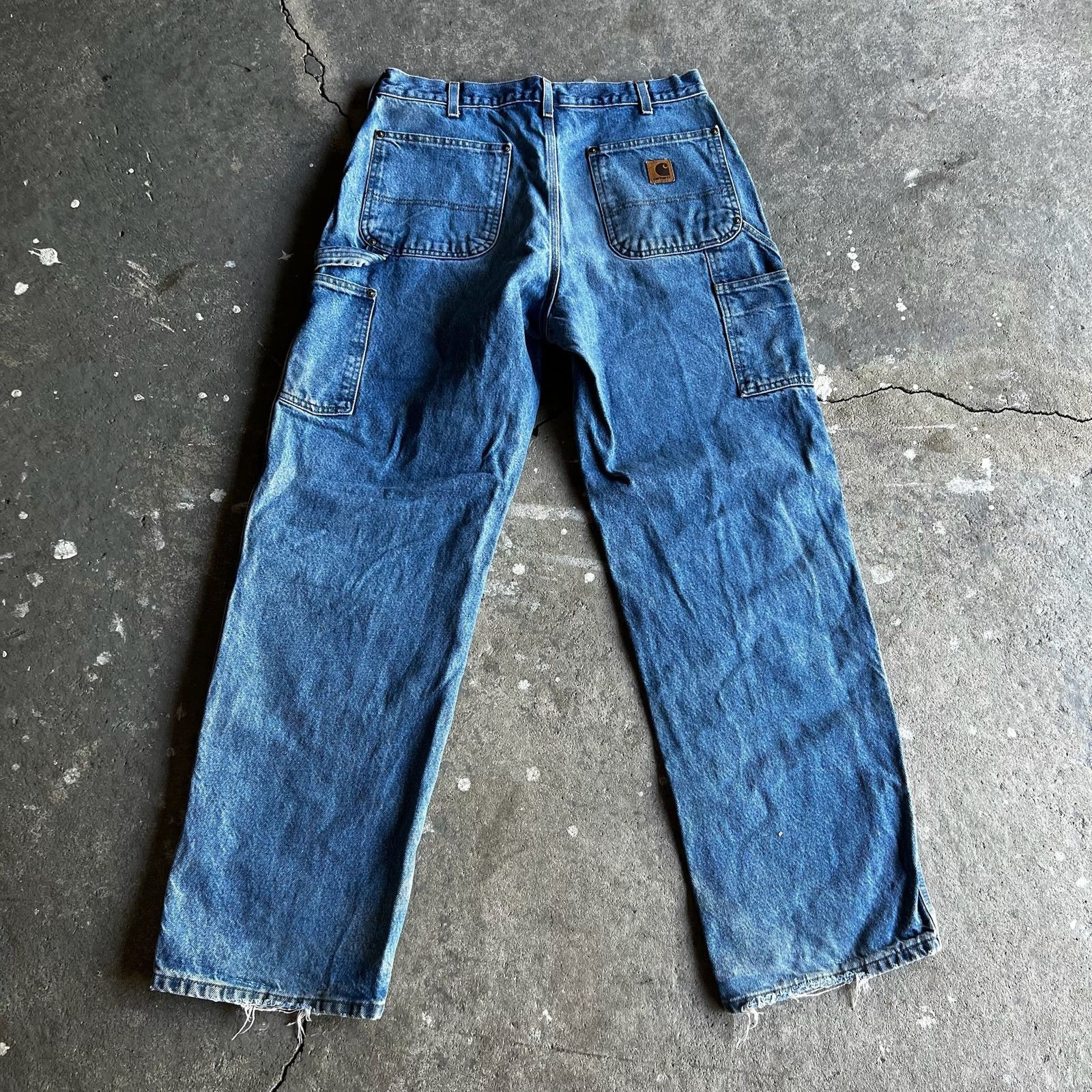 Carhartt × Vintage Carhartt denim blue jean double knee work carpenter pants Size US 33 - 5 Thumbnail