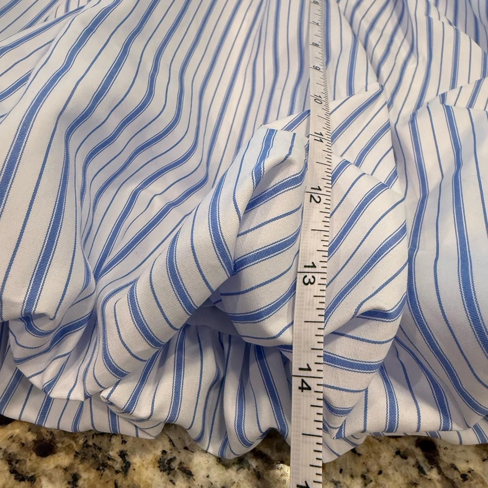 Other Lizette blue & white stripe balloon hem skort SZ M Size 32" / US 10 / IT 46 - 10 Thumbnail
