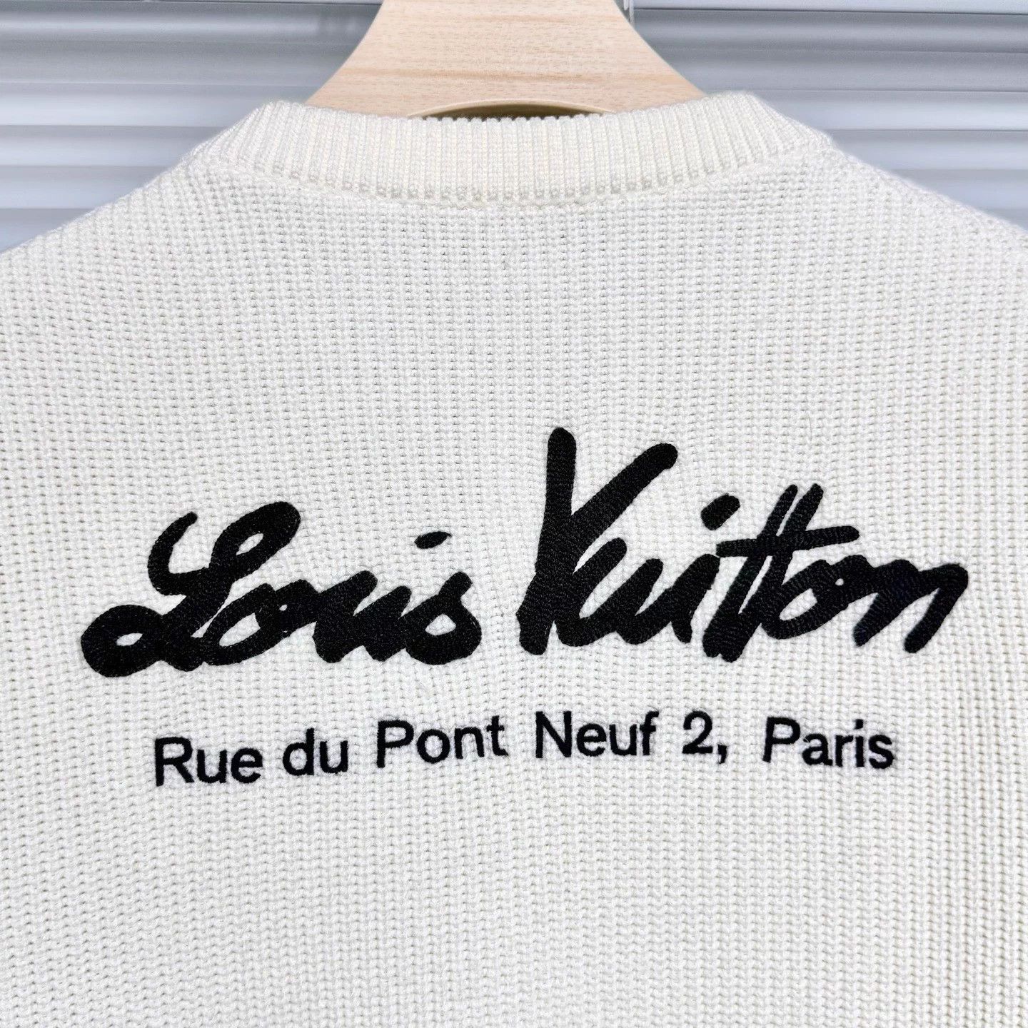Louis Vuitton LV Embroidered Logo Waffle Ribbed Collar Sweater XXL Ivory Size US XXL / EU 58 / 5 - 6 Thumbnail