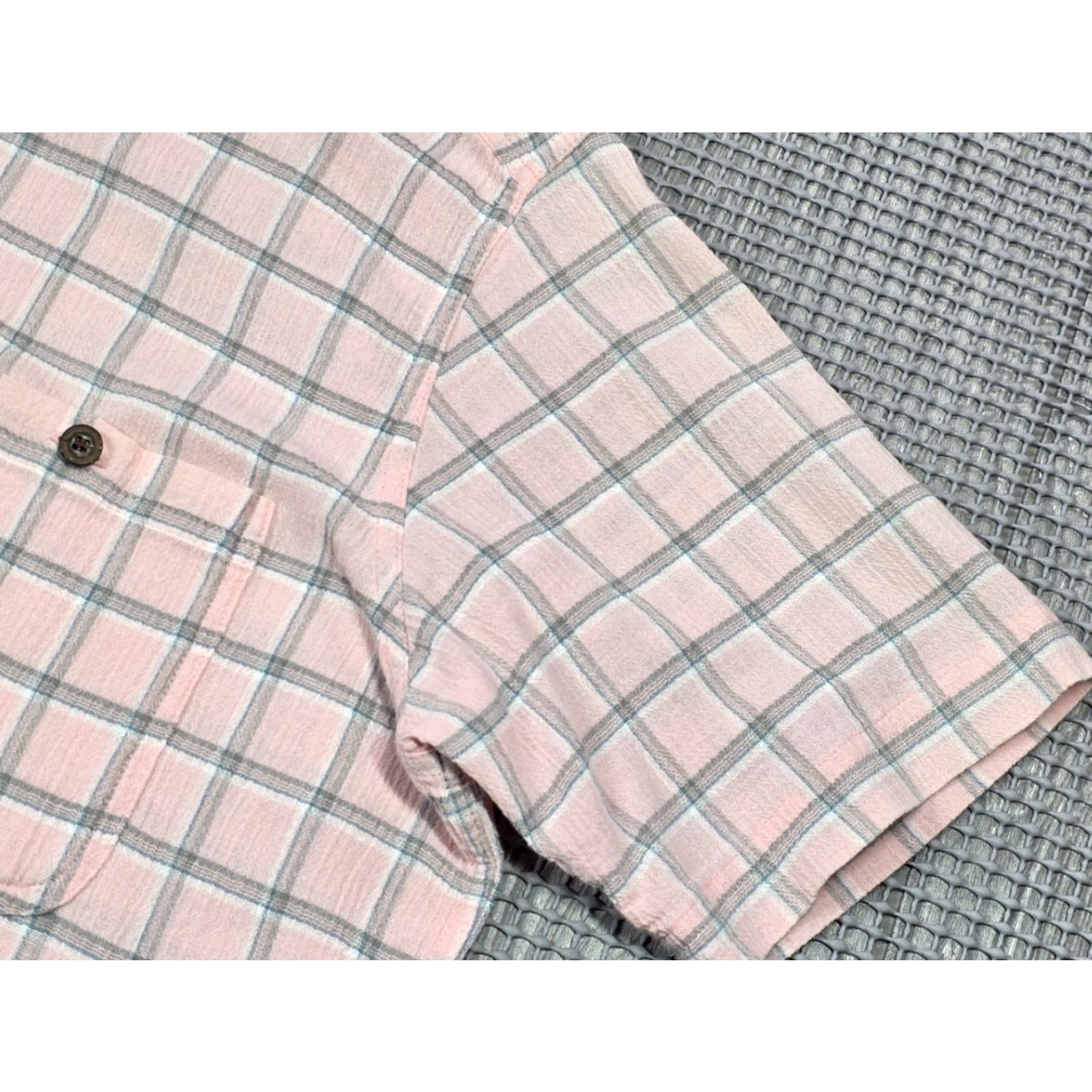 Patagonia Patagonia Shirt Button-Up Short Sleeve A/C Yarn-Dye Plaid Organic Cotton Pink L Mens Size US L / EU 52-54 / 3 - 5 Thumbnail
