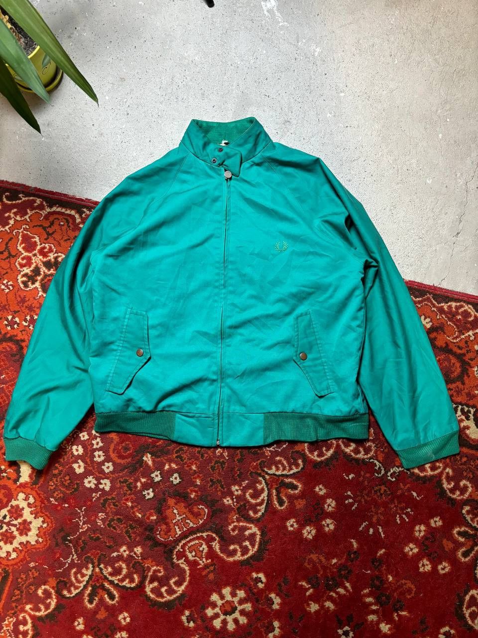 Fred Perry × Vintage Vintage Y2K Fred Perry England 80s Green Baggy Jacket Size US M / EU 48-50 / 2 - 1 Thumbnail