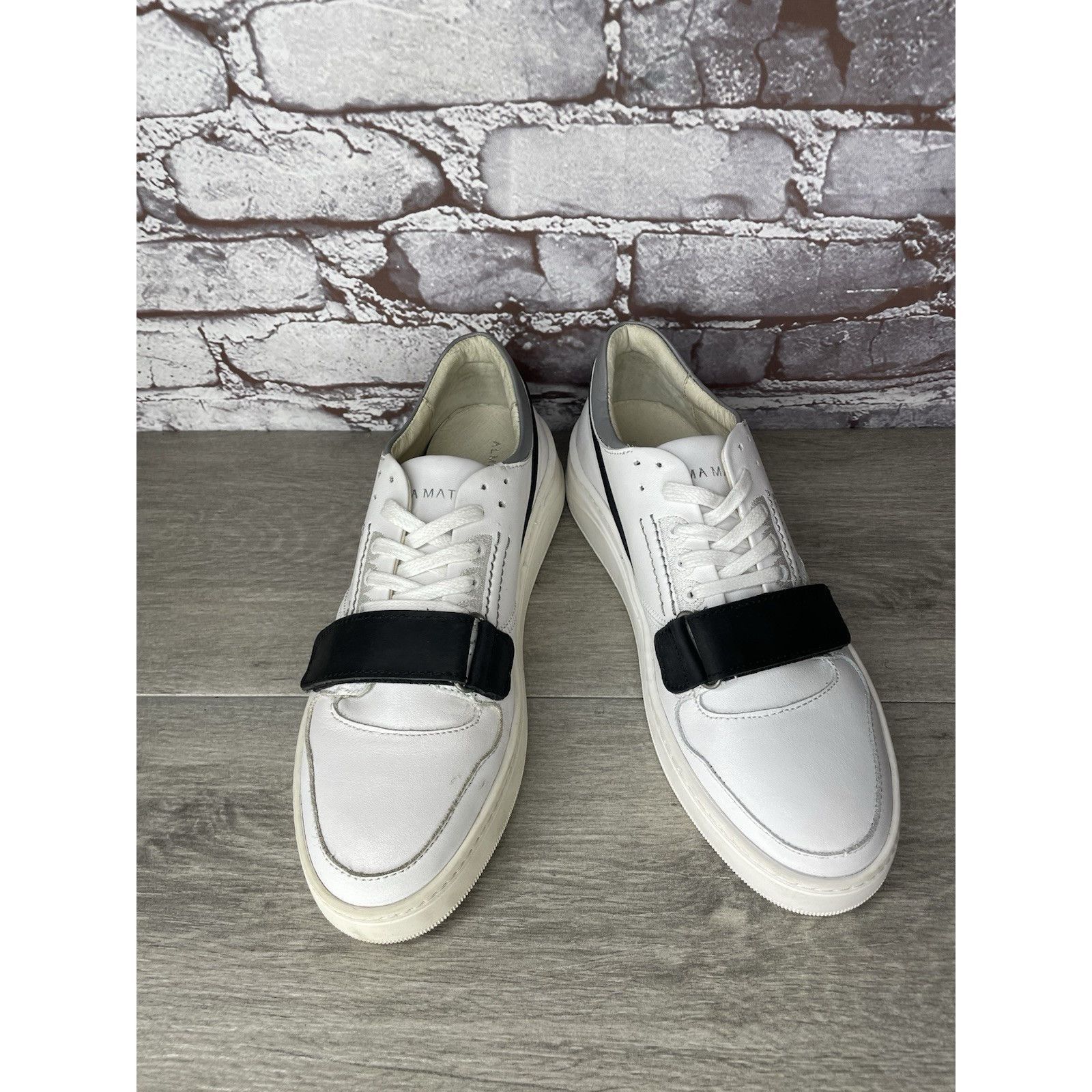 Other Gamma 4 True Alma Mater White Leather Strap Lace Up Shoes Me Size US 7 / EU 40 - 4 Thumbnail