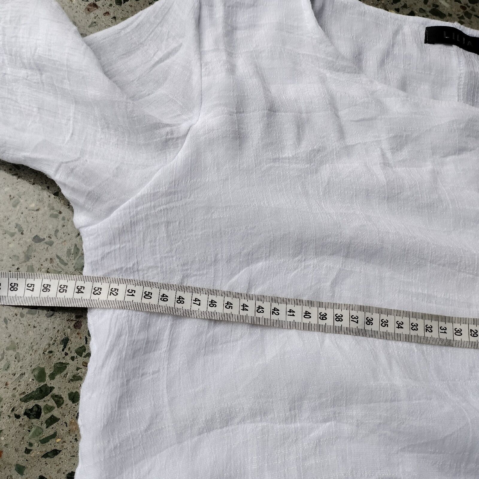 Designer Lilia Tunic Top White Linen Cotton Ethereal Size L / US 10 / IT 46 - 9 Thumbnail