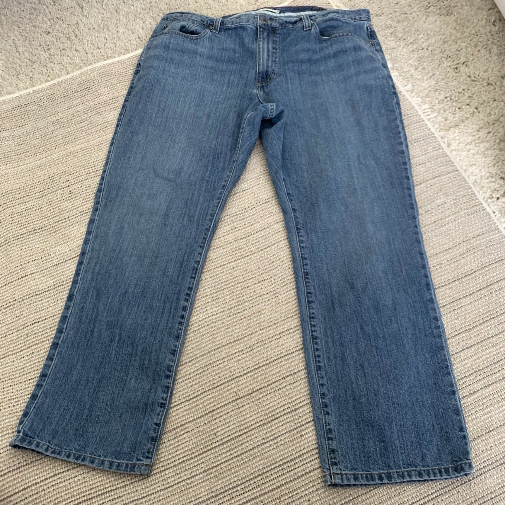 Vintage LL Bean Jeans Mens 40x29 Medium Blue Denim Standard Fit Classic 5-Pocket Logo USA 90s Nature Mens Size US 40 / EU 56 - 3 Thumbnail