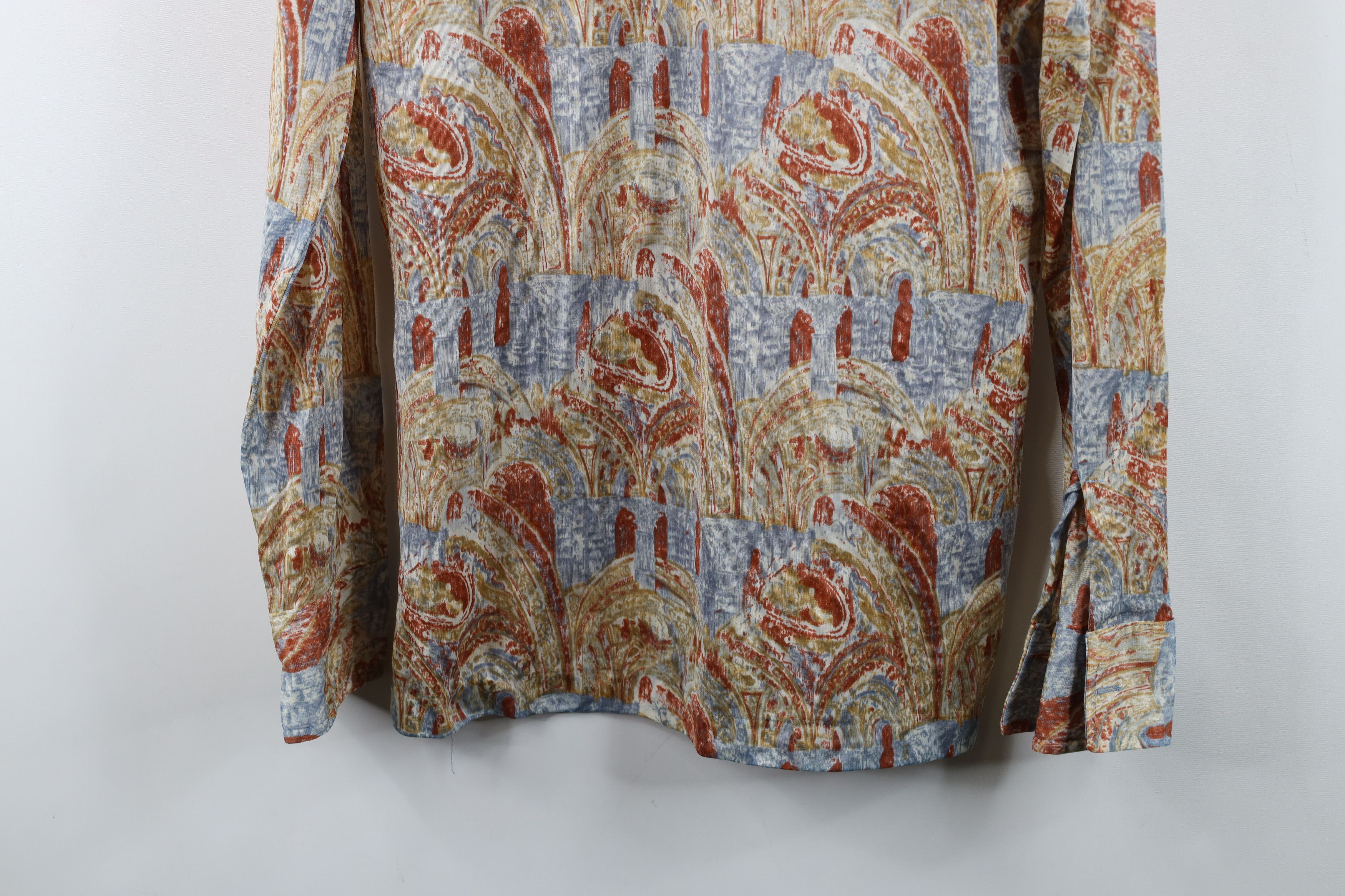 Vintage Vintage 70s Streetwear Psychedelic Knit Button Shirt USA Size US M / EU 48-50 / 2 - 11 Thumbnail