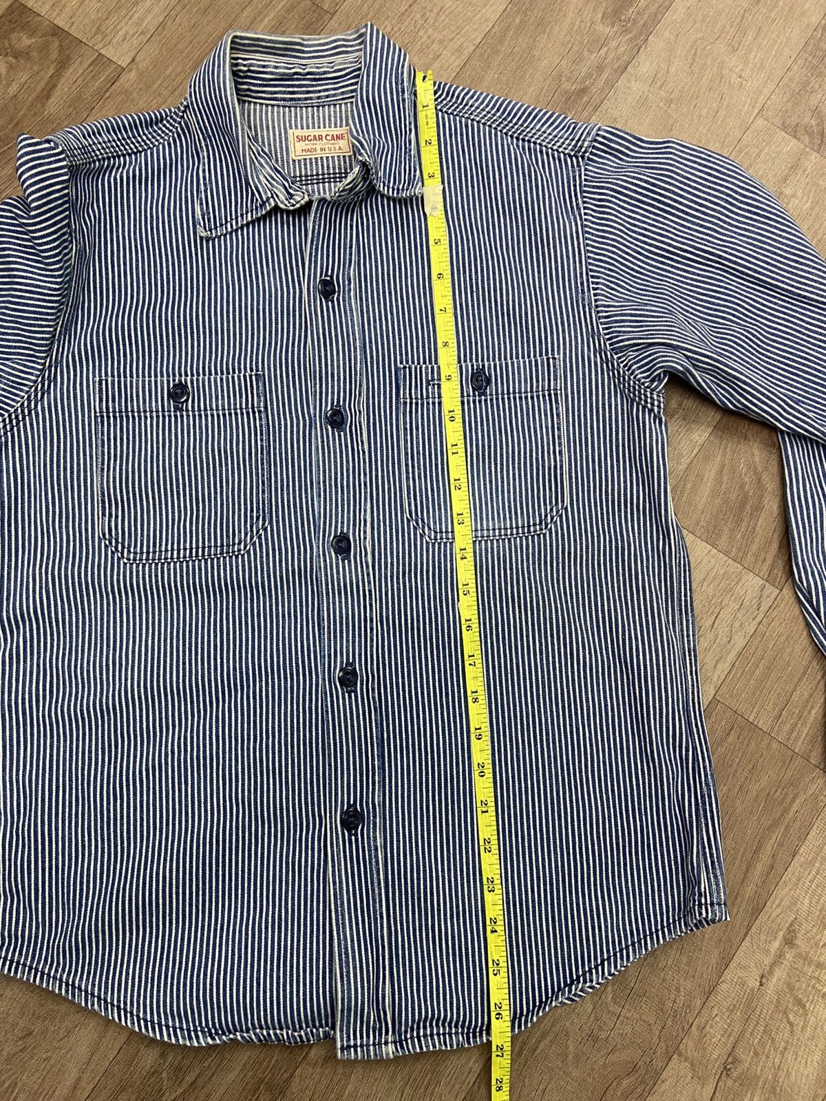 Sugar Cane Sugar Cane Hickory Stripe Work Shirt - Made In USA Size US M / EU 48-50 / 2 - 10 Thumbnail
