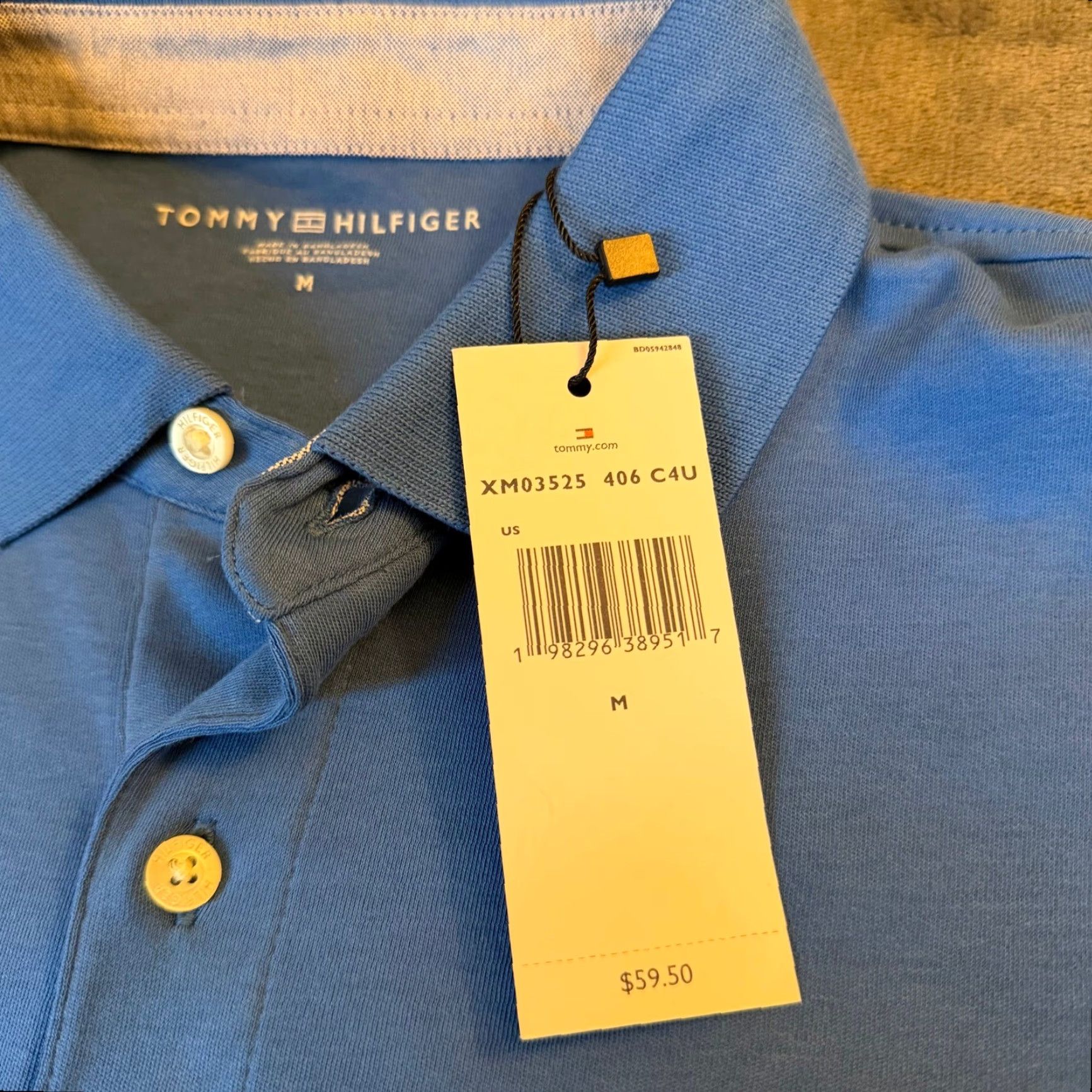 Tommy Hilfiger Tommy Hilfiger Polo Shirt Blue Short Sleeve Mens M Casual Logo Shirt Size US M / EU 48-50 / 2 - 3 Thumbnail