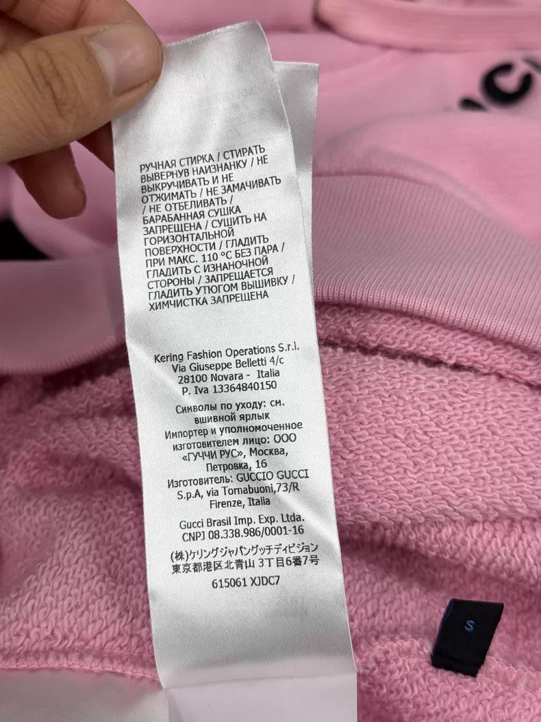 Gucci Gucci Pink embroidered printed hooded sweatshirt Size S / US 4 / IT 40 - 8 Thumbnail