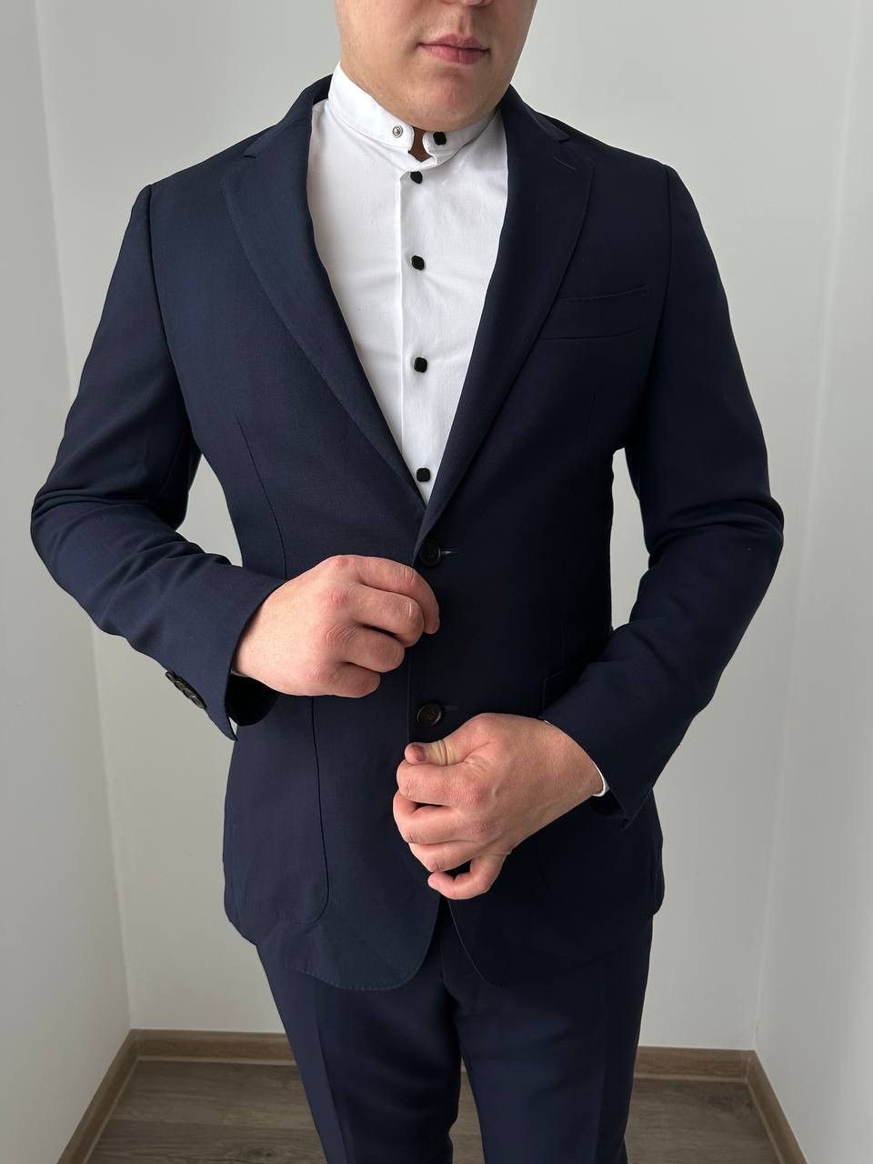 Suitsupply × Vintage Vintage Suitsupply Brescia Blue Mens 50 Suit Size 50R - 7 Thumbnail