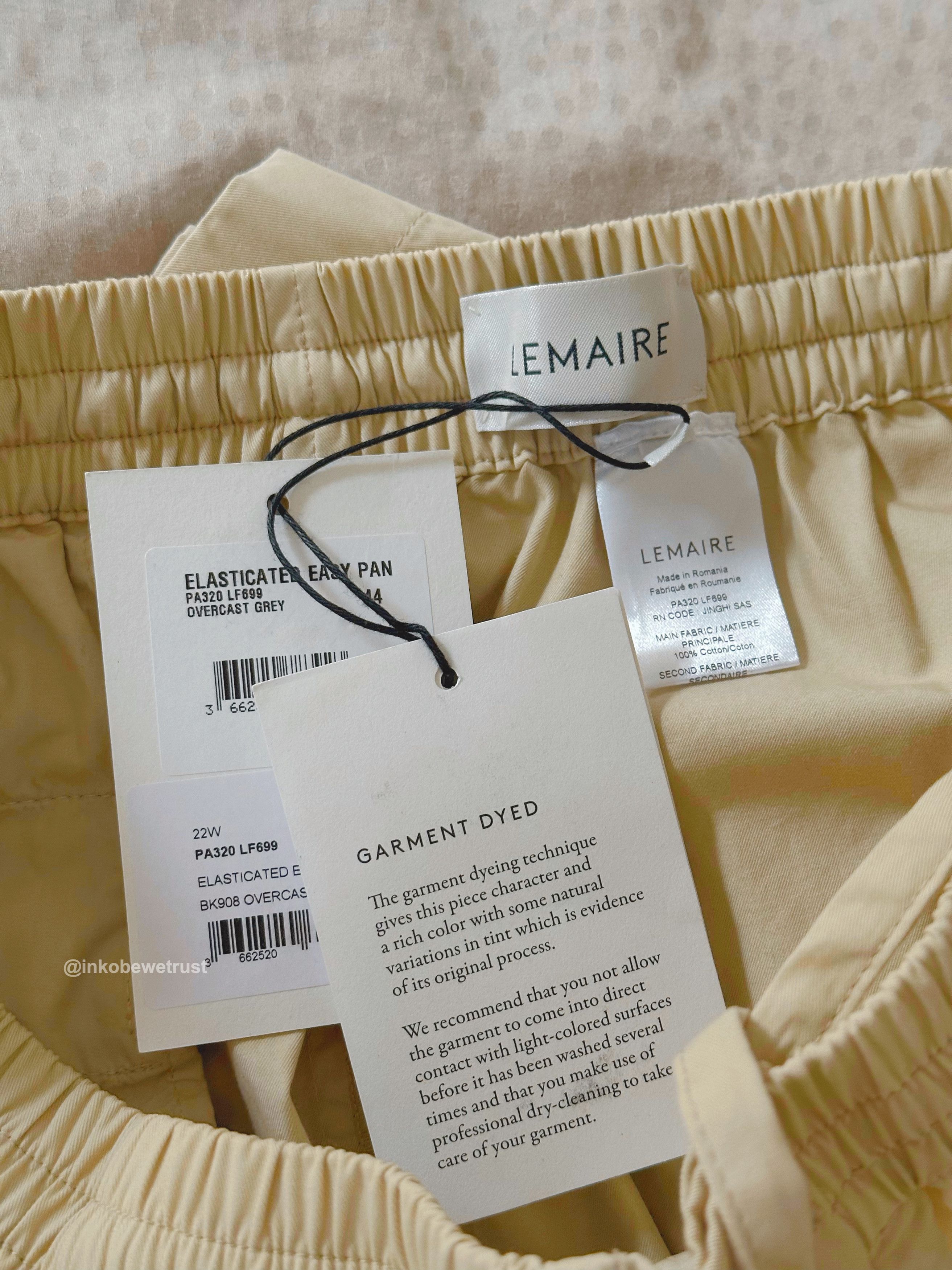 Lemaire Elasticated Easy Pants - Overcast Grey Size US 28 / EU 44 - 5 Thumbnail