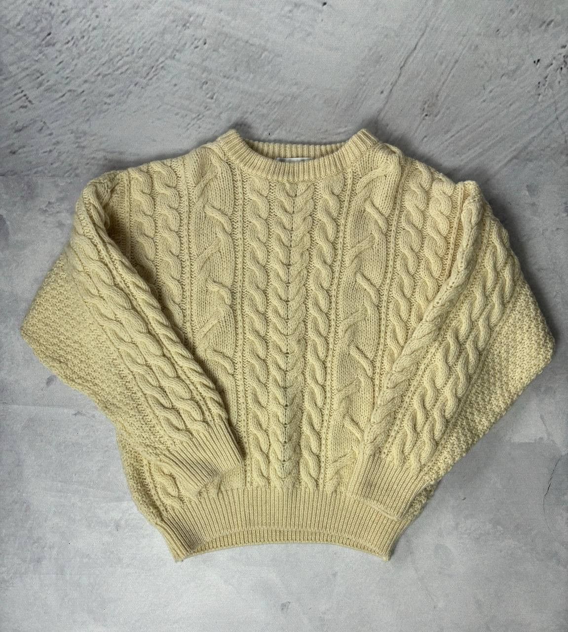 image of Brunello Cucinelli Cable Knit Sweater in Beige, Men's (Size Small)