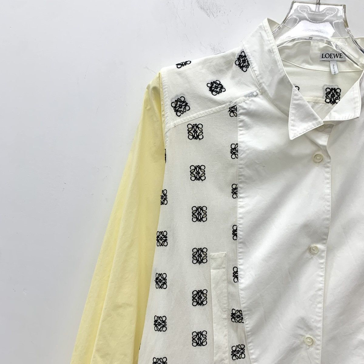 Loewe Loewe All-over Logo Printed Long Sleeve Shirt Dress K26WX Size XS / US 0-2 / IT 36-38 - 3 Thumbnail