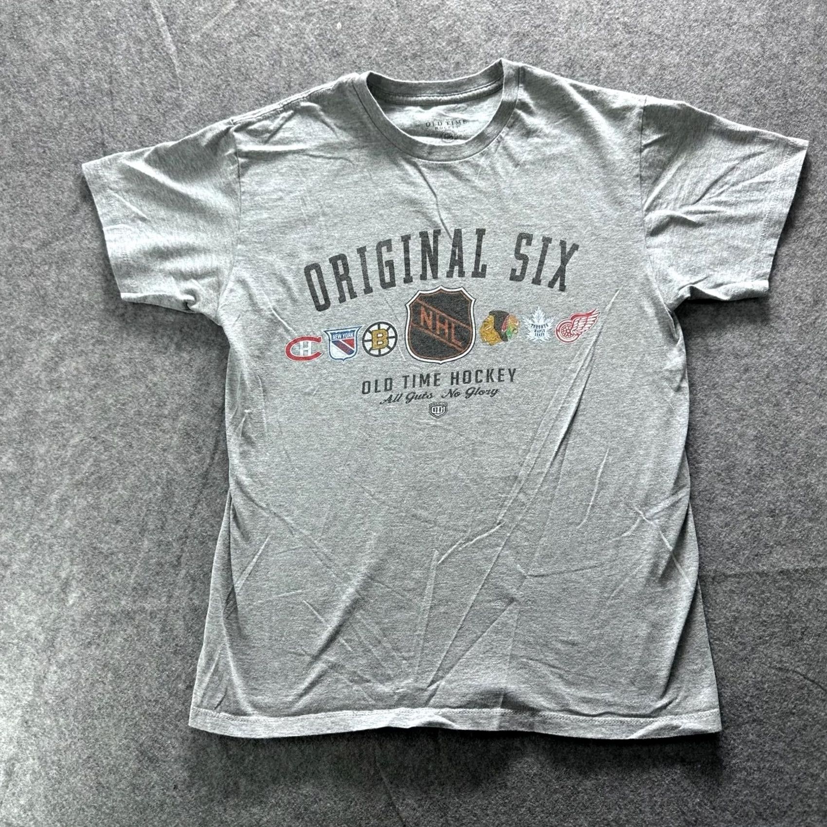 Vintage Old Time Hockey Mens Regular Gray Crewneck Graphic Shirt Size US M / EU 48-50 / 2 - 2 Thumbnail