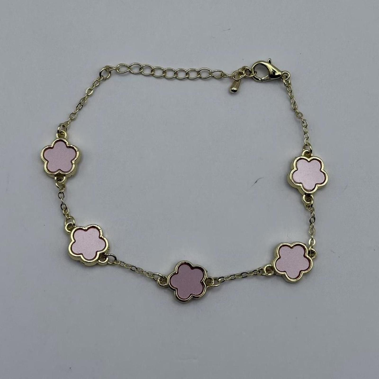 Other vintage style flower gold and pink bracelet Size ONE SIZE - 3 Thumbnail