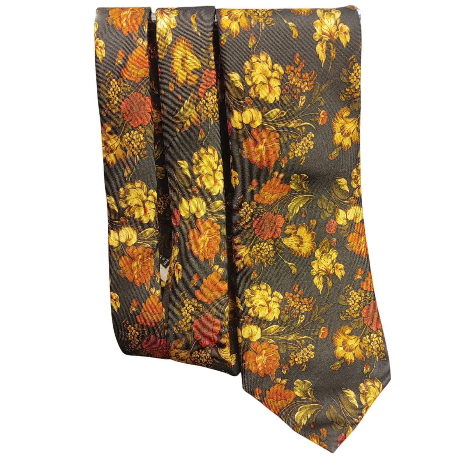 Other Christian Dior All Silk Black/Gold Floral Tie Size ONE SIZE - 1 Thumbnail