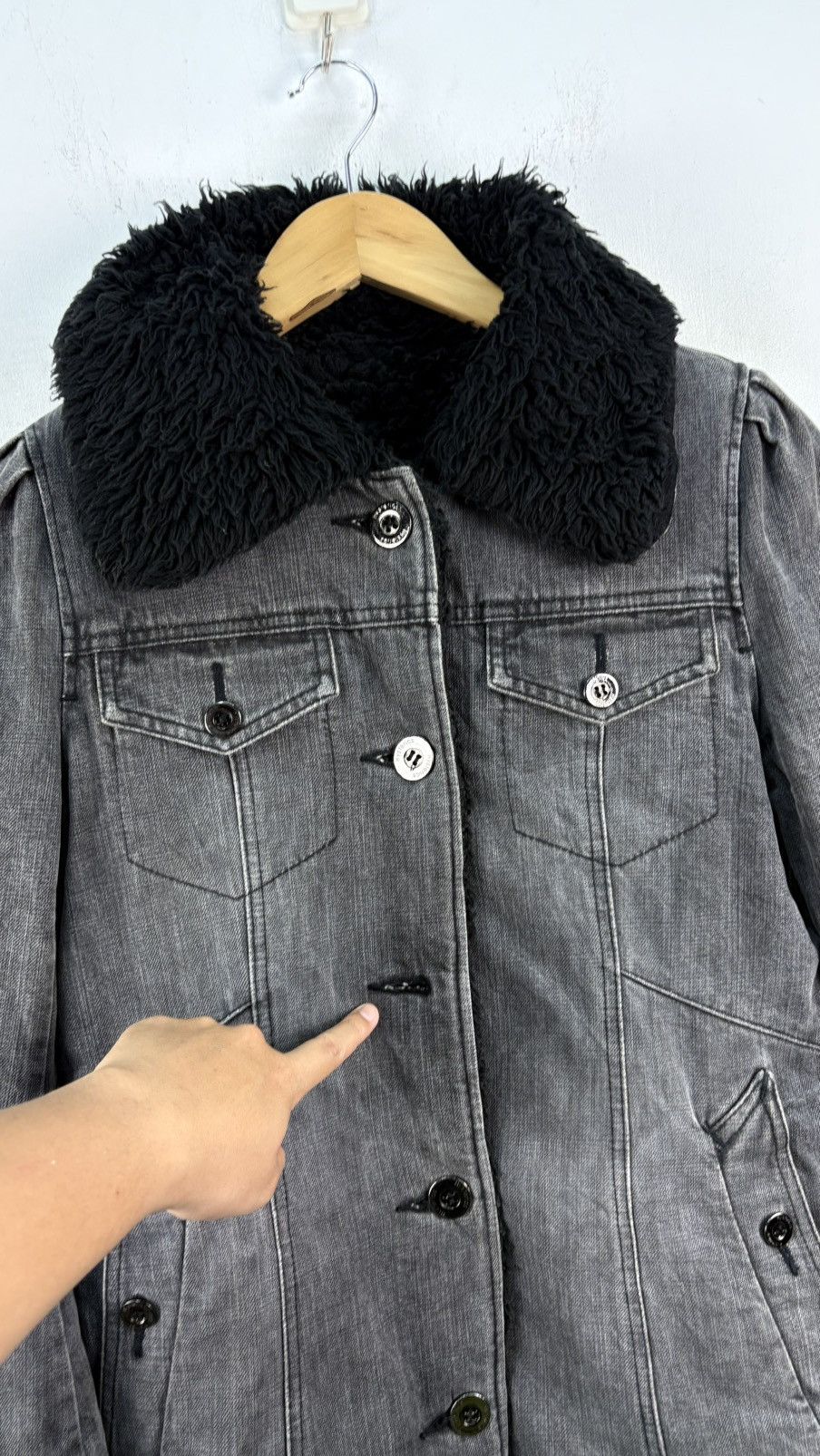Hysteric Glamour Vintage Hysteric Glamour Denim Jacket Sherpa Lining Size US S / EU 44-46 / 1 - 2 Thumbnail