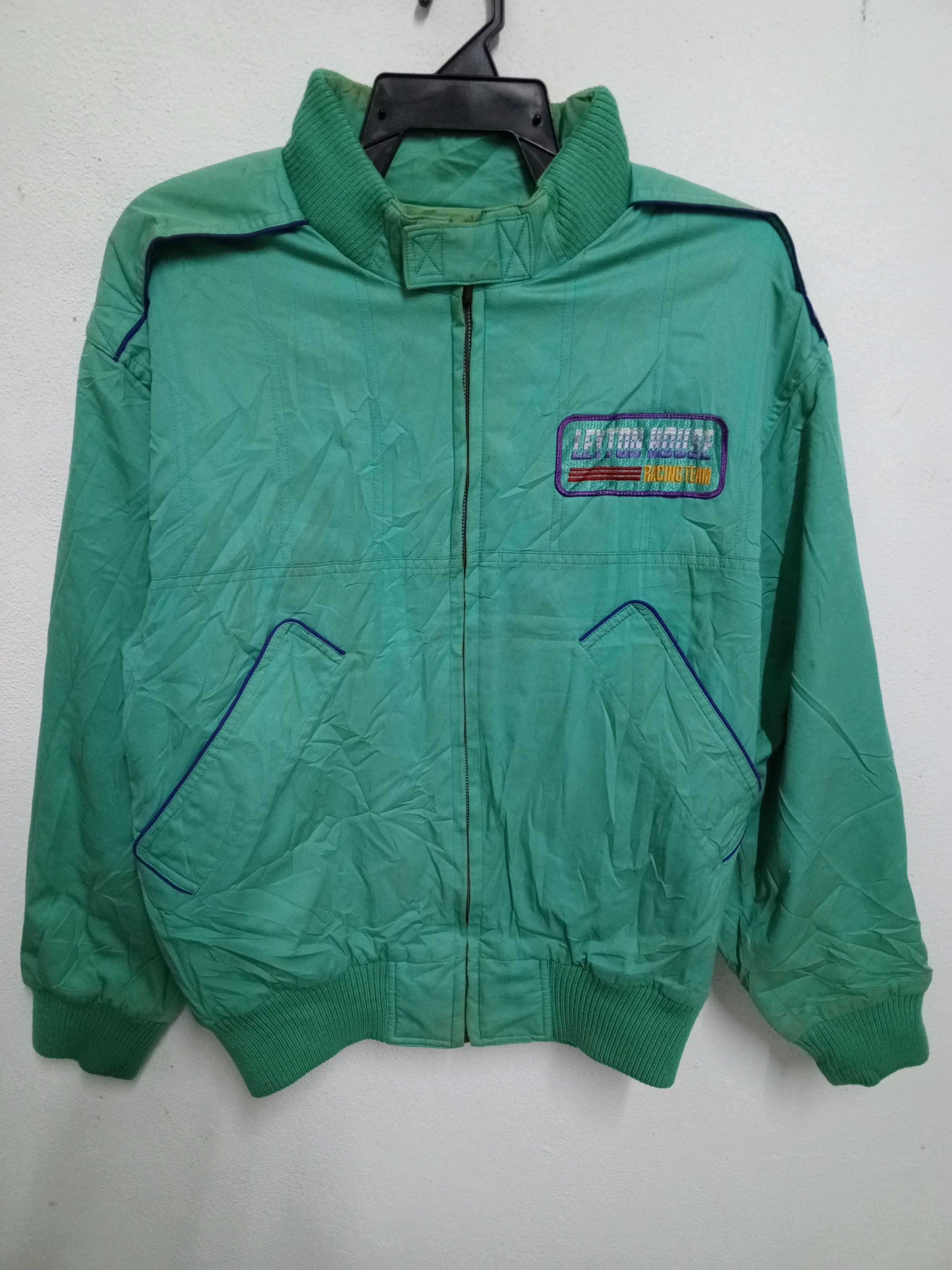 Formula 1 vintage Leyton house jacket embroidery turquoise streetwear Size US M / EU 48-50 / 2 - 2 Thumbnail