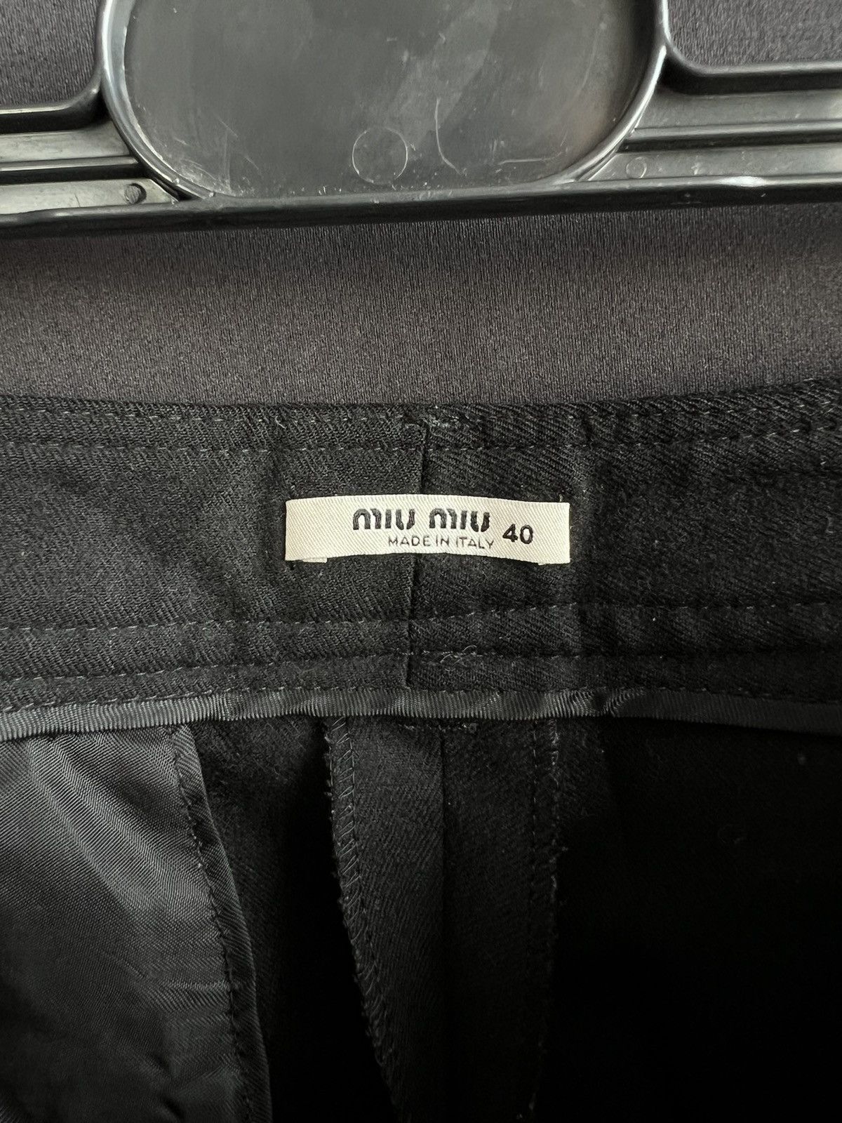 Miu Miu Miu Miu Prada Wool Pants Black Size It 40 Size 27" / US 4 / IT 40 - 9 Thumbnail