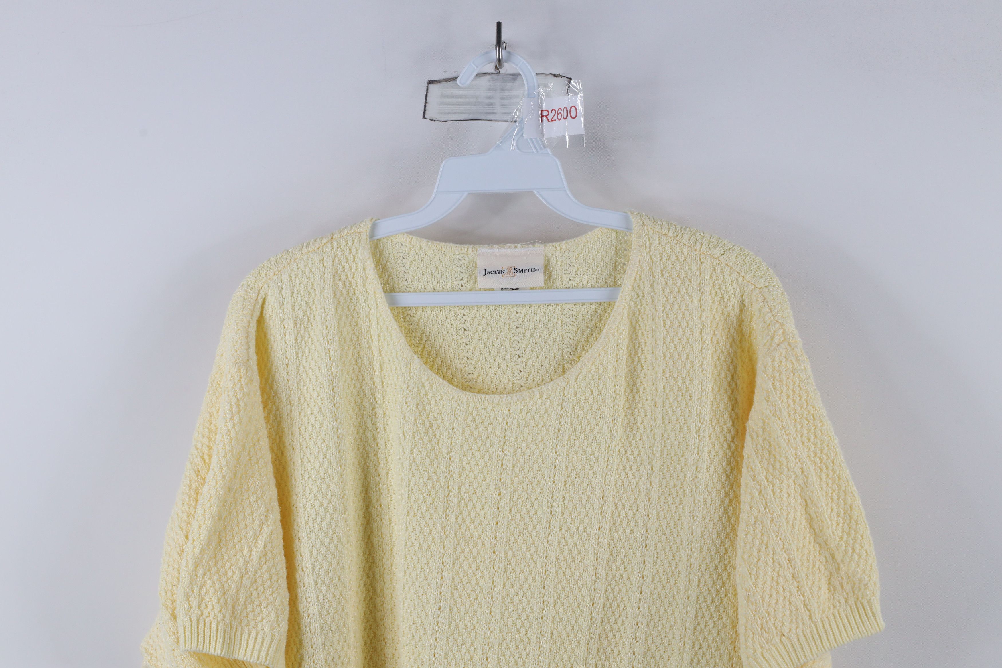 Vintage Vintage 90s Streetwear Ribbed Knit Short Sleeve Sweater USA Size L / US 10 / IT 46 - 2 Thumbnail