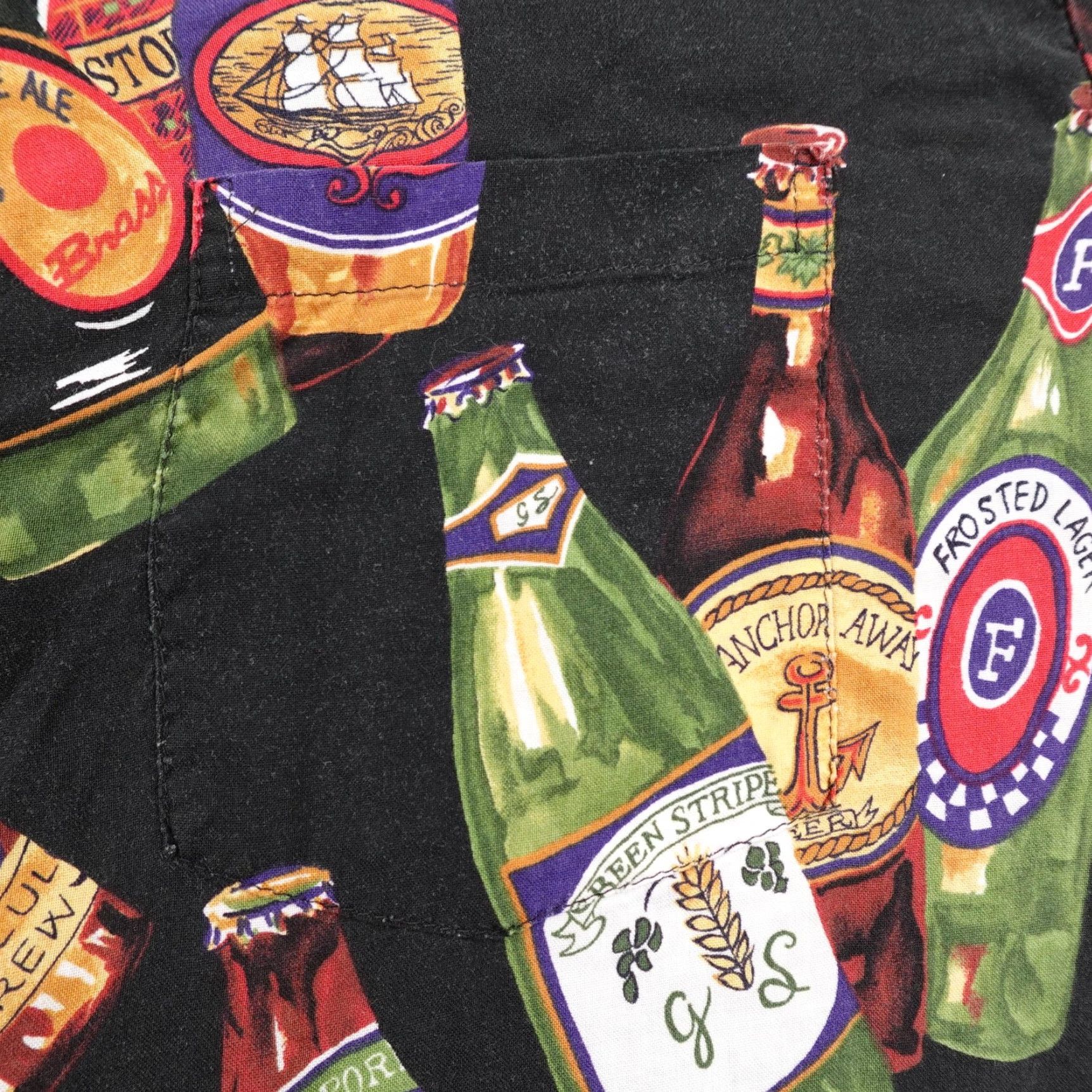 Paradise Found VINTAGE Paradise Found Hawaiian Shirt Mens Large Beer Bottle Aloha Camp Beach, Button-Up, Short Sleeve, Graphic Print, Black Size US L / EU 52-54 / 3 - 3 Thumbnail