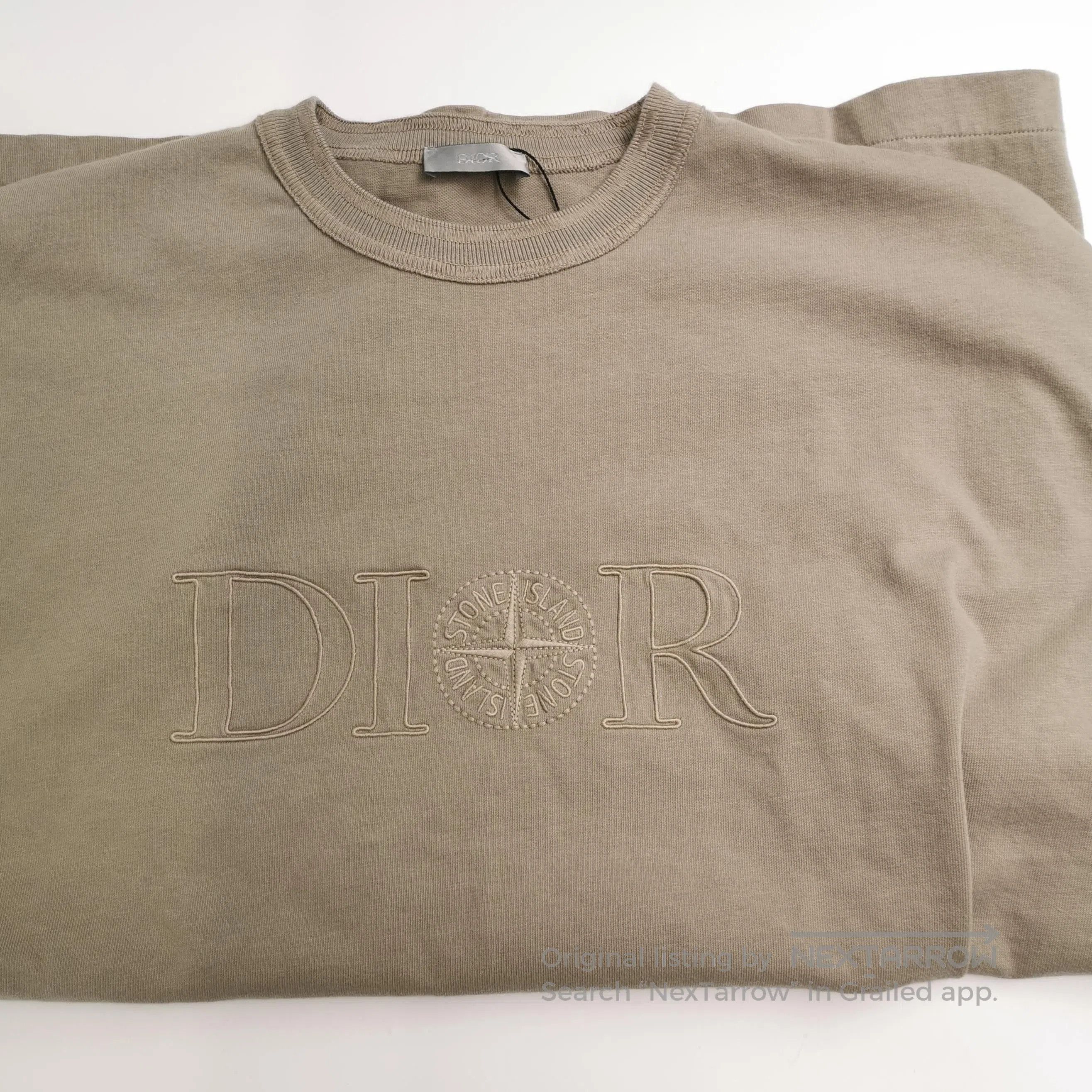 Dior Dior Beige Embroidered Logo T-Shirt M. Size US M / EU 48-50 / 2 - 1 Thumbnail