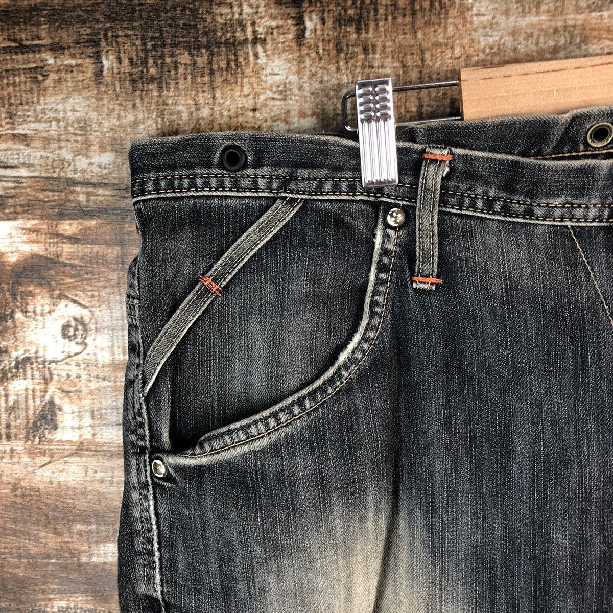 Edwin Edwin Black faded vintage Denim Pants #A1413 Size US 38 / EU 54 - 7 Thumbnail