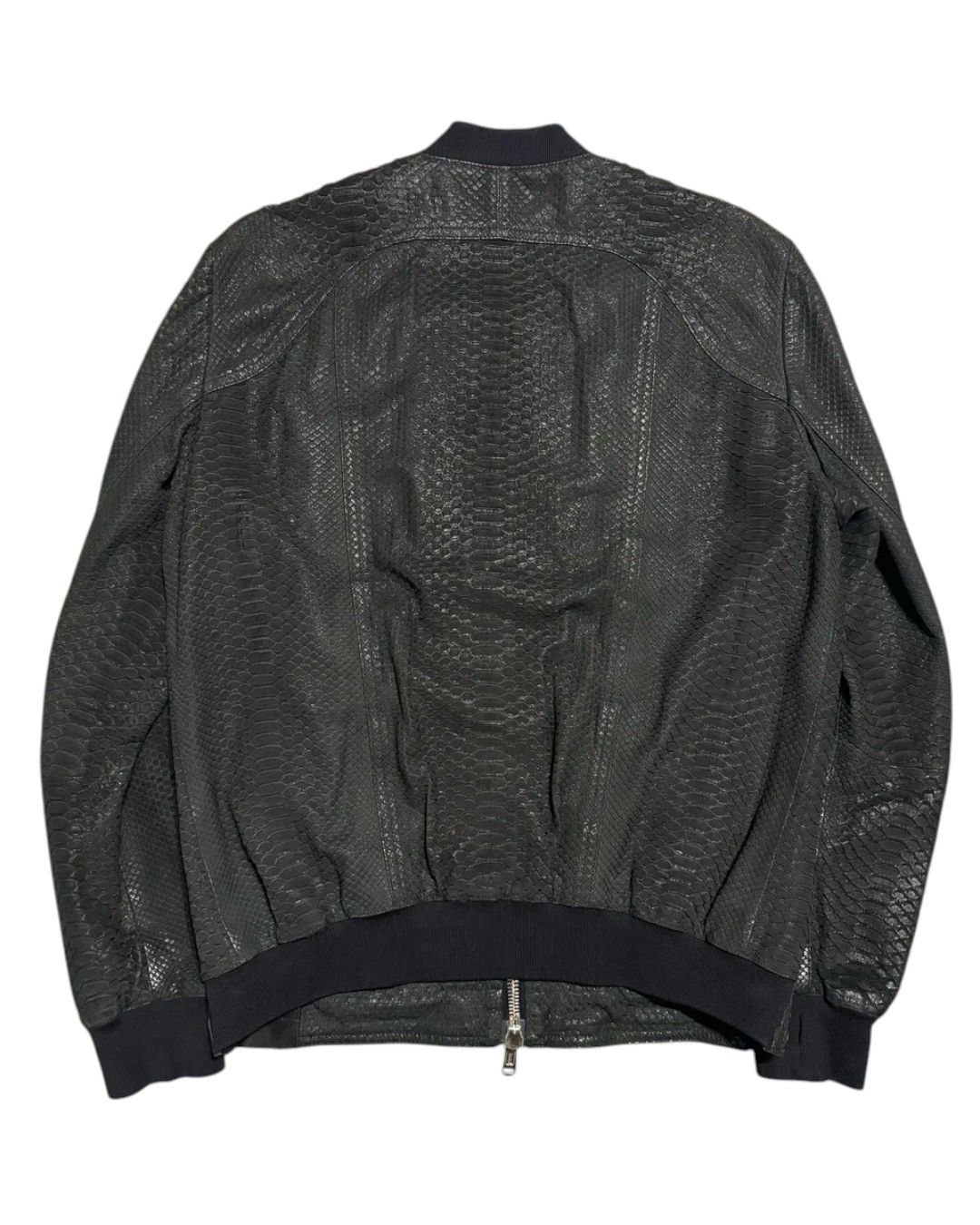 Yves Saint Laurent REAL PYTHON SKIN LEATHER BOMBER JACKET Size US L / EU 52-54 / 3 - 2 Thumbnail