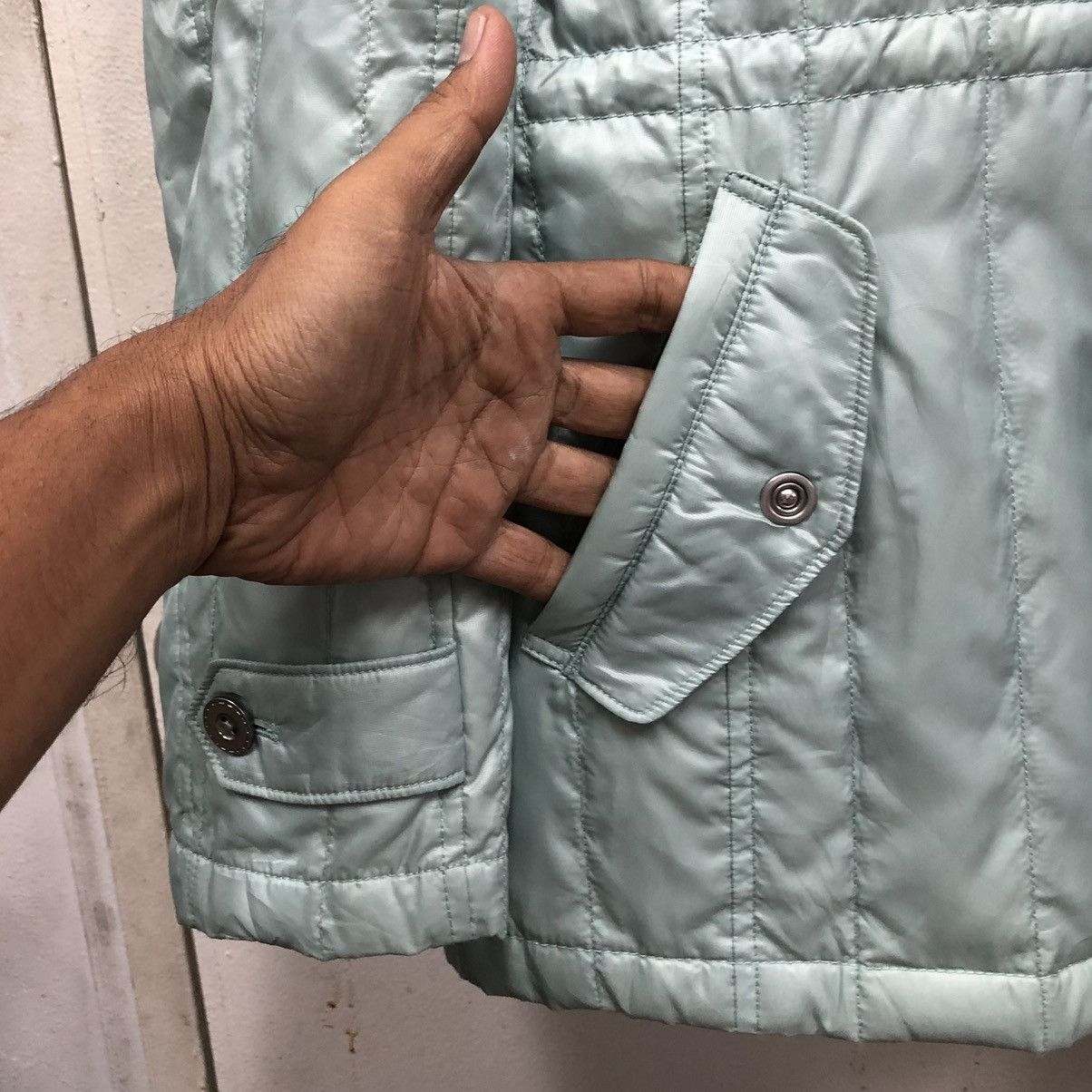 Japanese Brand Crocodile Quilted Light Puffer Jacket Size US L / EU 52-54 / 3 - 7 Thumbnail