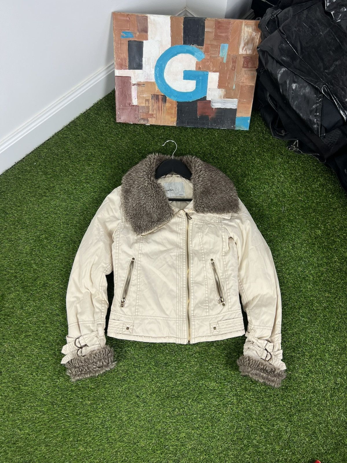 If Six Was Nine Y2K Women faux fur jacket LGB Alpha Industries N-2B styled Size S / US 4 / IT 40 - 1 Thumbnail