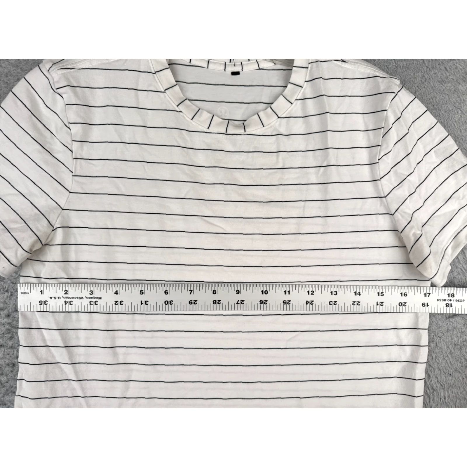 Lululemon Lululemon Shirt Women 4 White Stripe Pima Cotton Love Crew Gym Casual Size S / US 4 / IT 40 - 7 Thumbnail