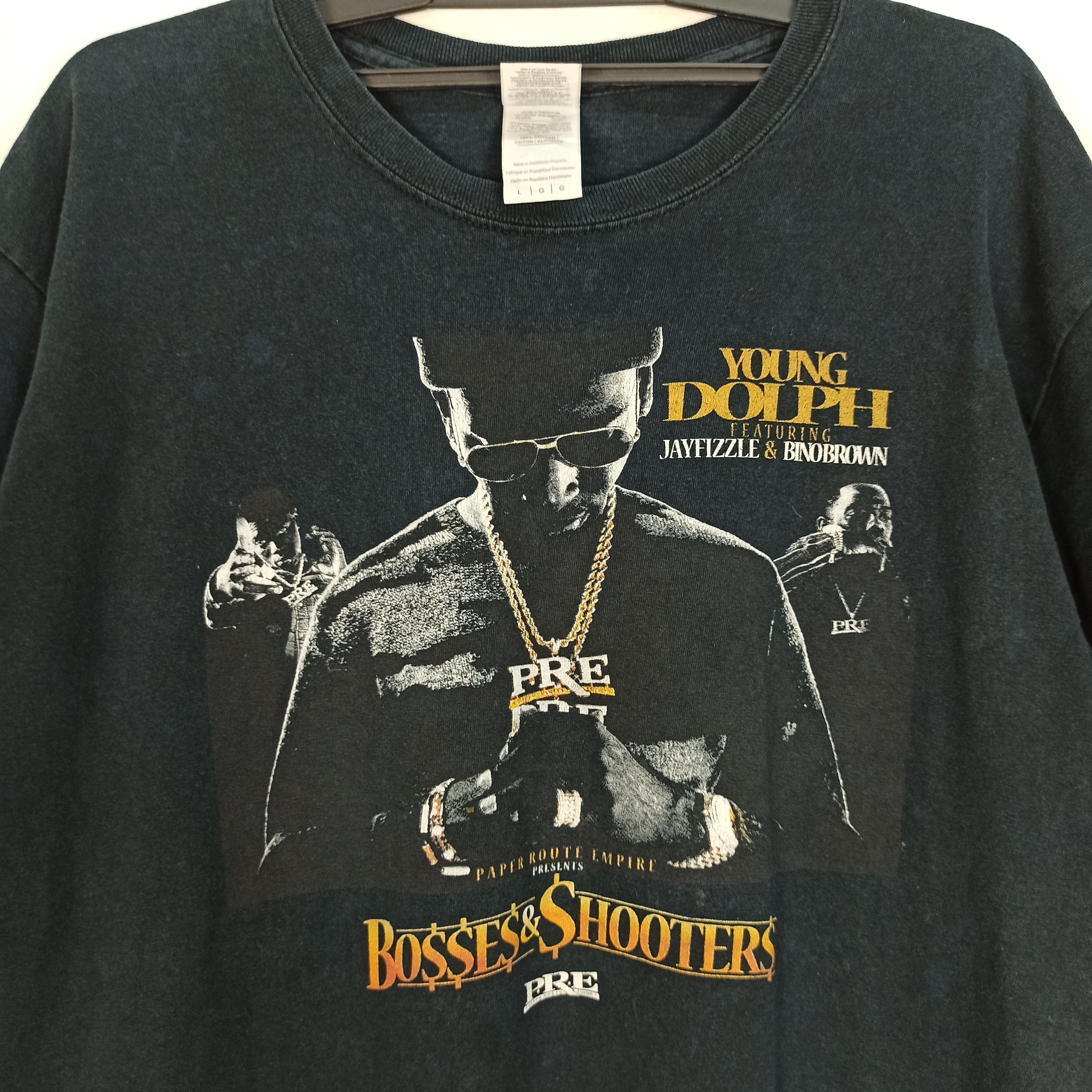 Band Tees 🔥Rare🔥 Rap Tees Young Dolph "Bosses & Shooters" Tshirt Size US L / EU 52-54 / 3 - 2 Thumbnail