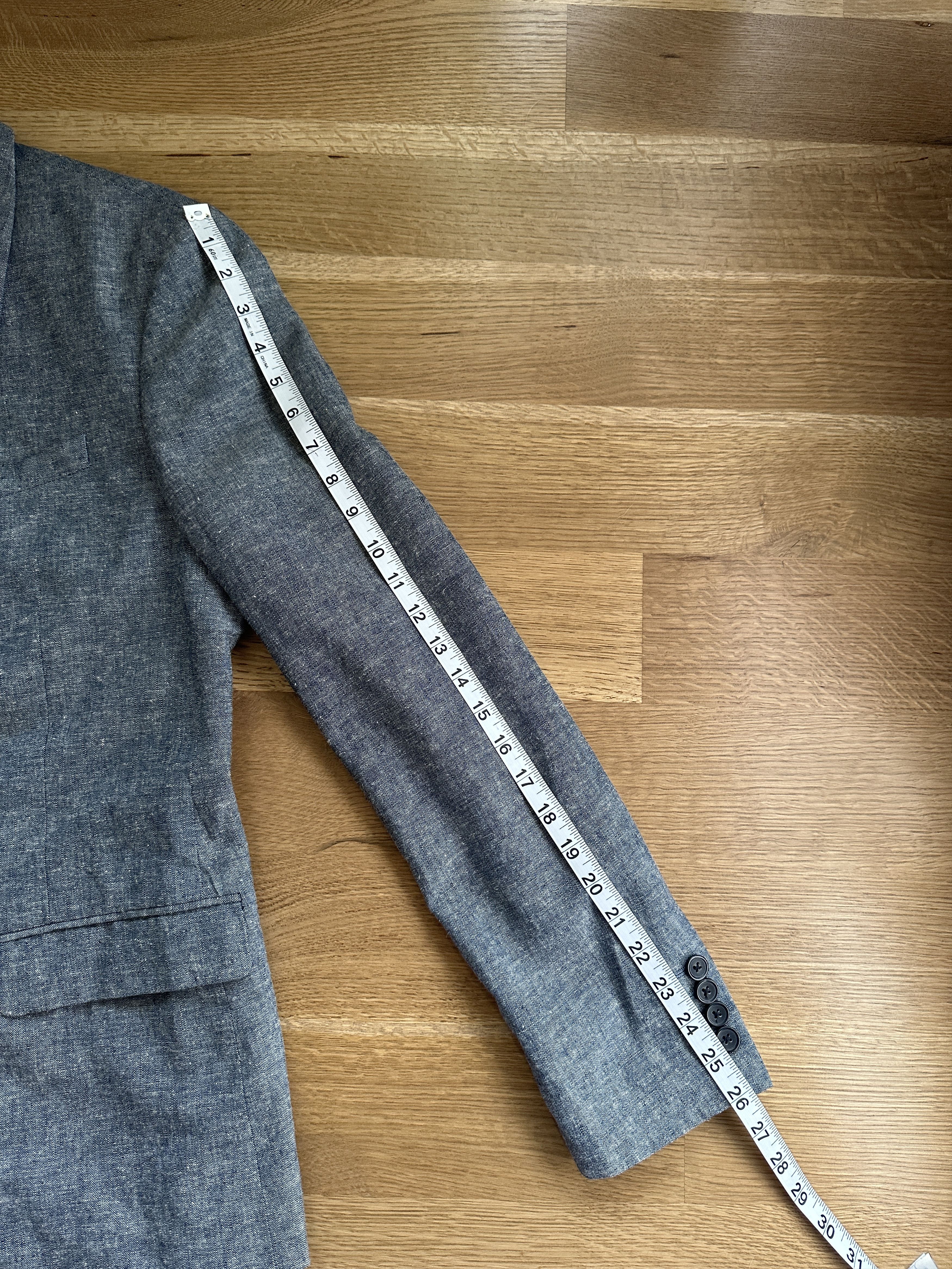 Original Penguin Original Penguin casual linen blend blazer in bluish gray Size 38R - 4 Thumbnail
