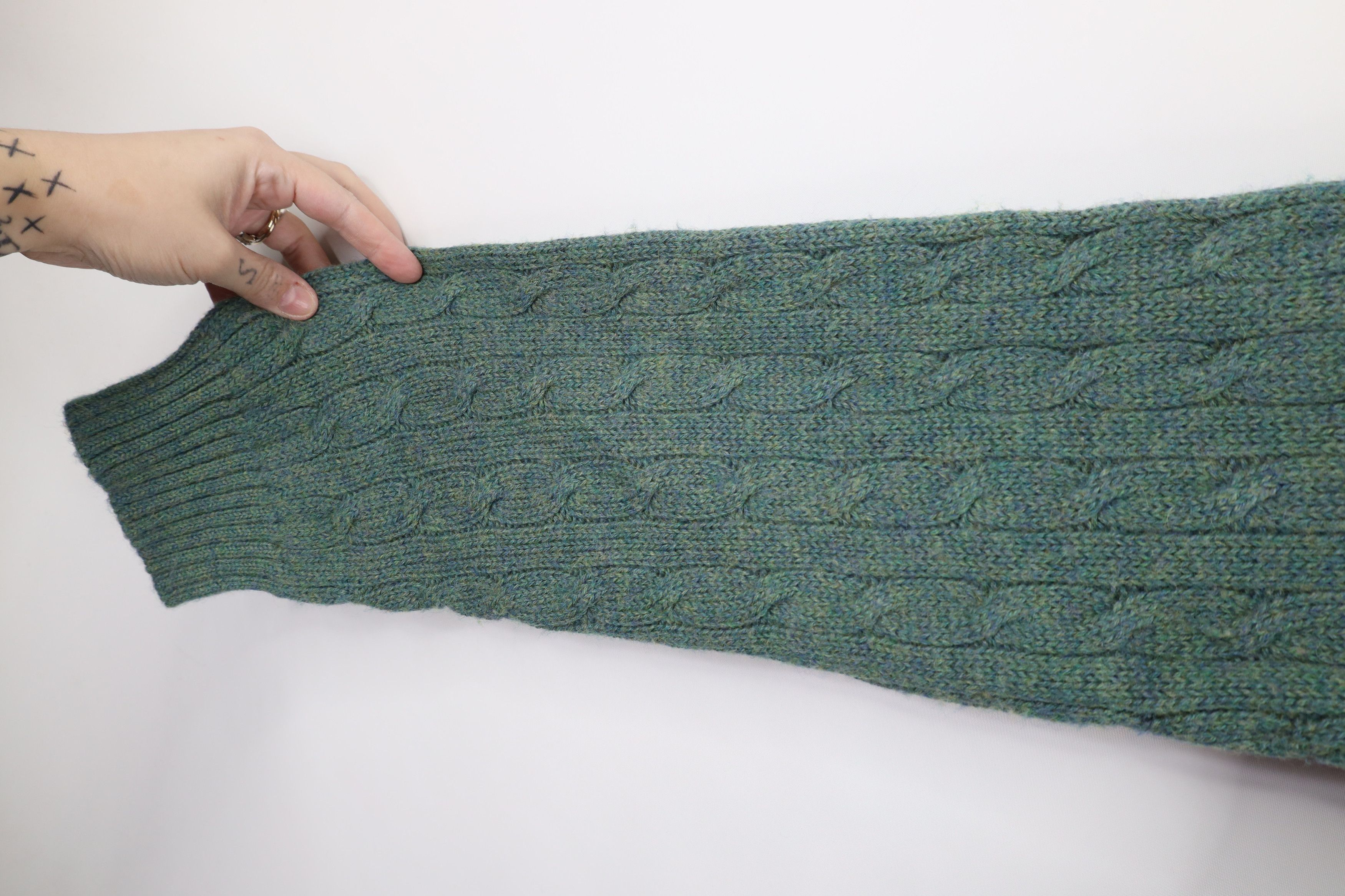 Polo Ralph Lauren Vintage 90s Ralph Lauren Cable Knit Sweater Rainbow Fleck Size US XL / EU 56 / 4 - 5 Thumbnail