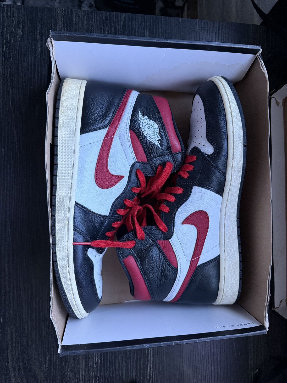 Jordan Brand Air Jordan 1 High (Black Gym Red) Size US 13 / EU 46 - 2 Thumbnail