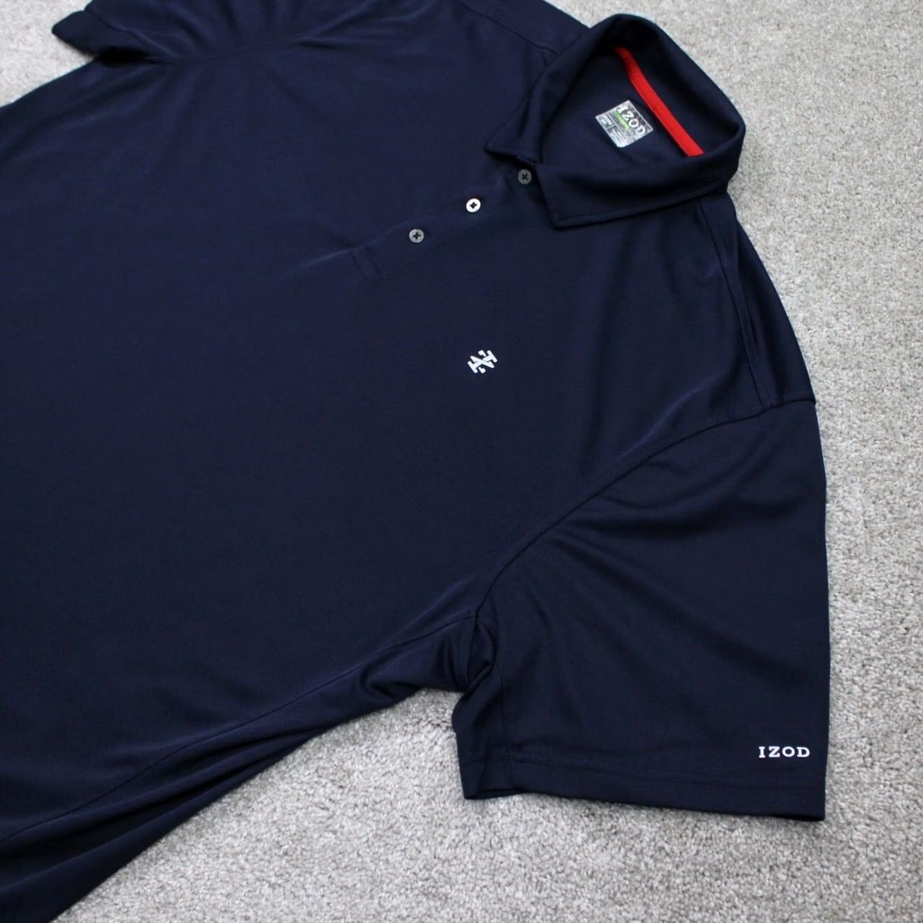 Izod IZOD Polo Shirt mens 2XL XXL Blue Polyester Stretch Short Sleeve Golf Pullover Size US XXL / EU 58 / 5 - 6 Thumbnail