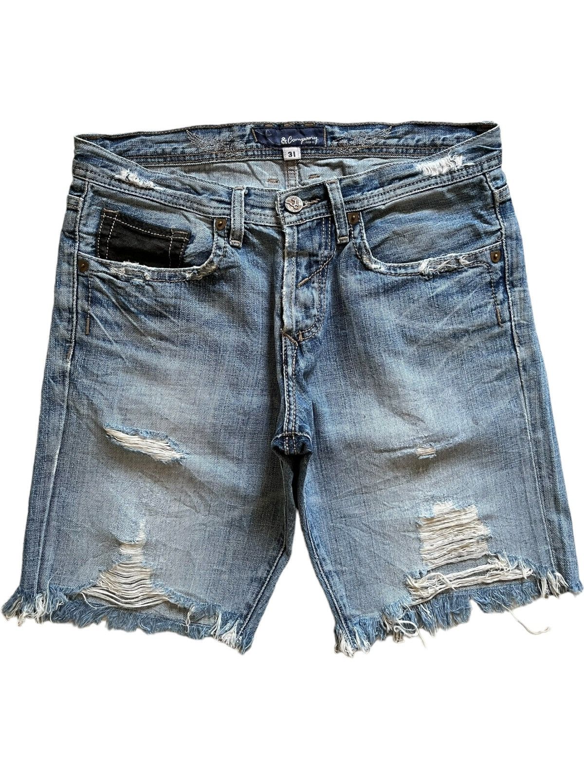 Japanese Brand Vintage Japanese Brand Loose Embellished Jean Shorts Jorts Size US 31 - 1 Thumbnail