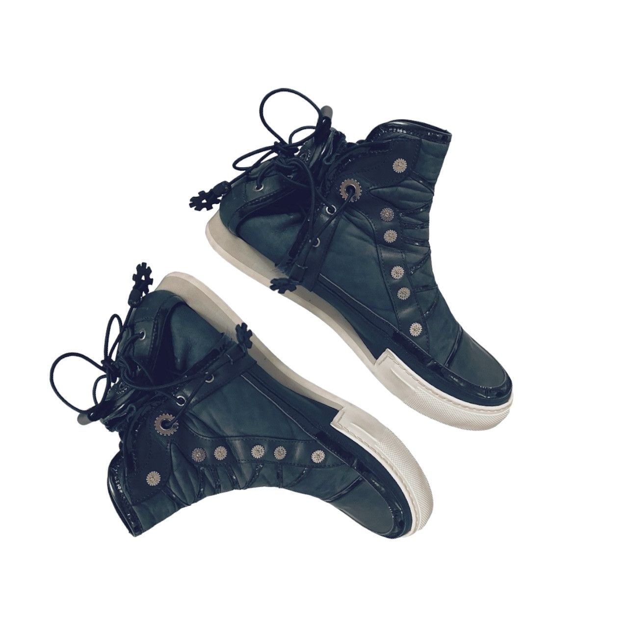 image of Avant Garde x Marithe Francois Girbaud Vintage Leather Shoes By Marithé + François Girbaud in Dark 