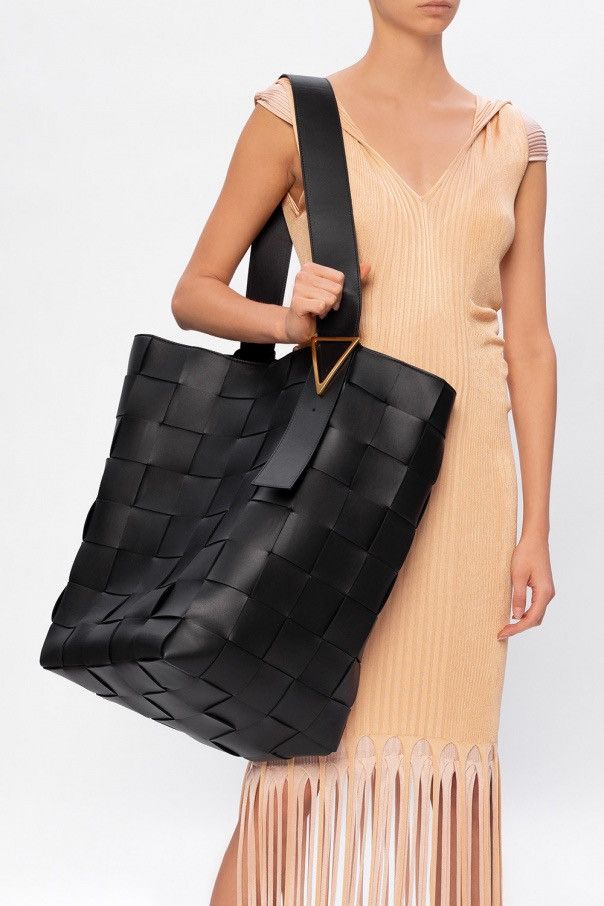 Bottega Veneta 🔥$7.5K VALUE🔥 Leather Intercciato Waves Tote Bag Size ONE SIZE - 4 Thumbnail