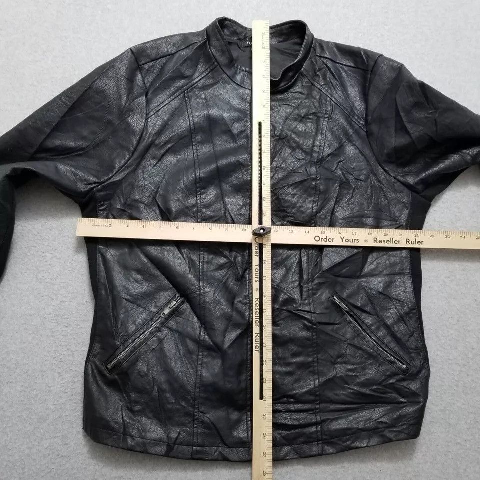 Torrid Torrid Jacket Womens 2 Black Full Zip Pockets Faux Leather Size XS / US 0-2 / IT 36-38 - 3 Thumbnail