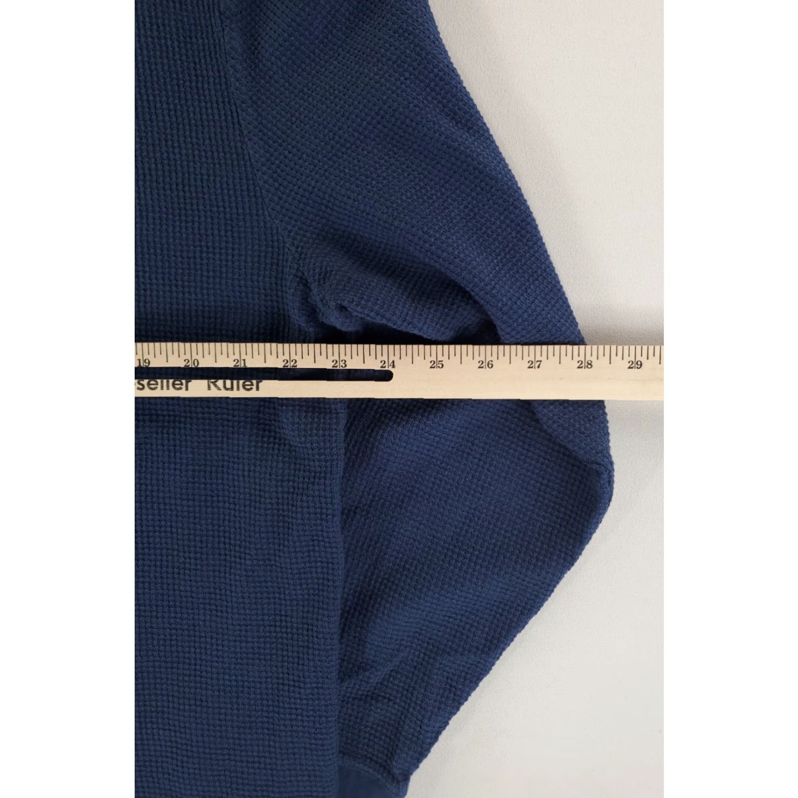 Tecovas Tecovas Shirt Thermal Henley Long Sleeve Blue XL Mens Size US XL / EU 56 / 4 - 4 Thumbnail