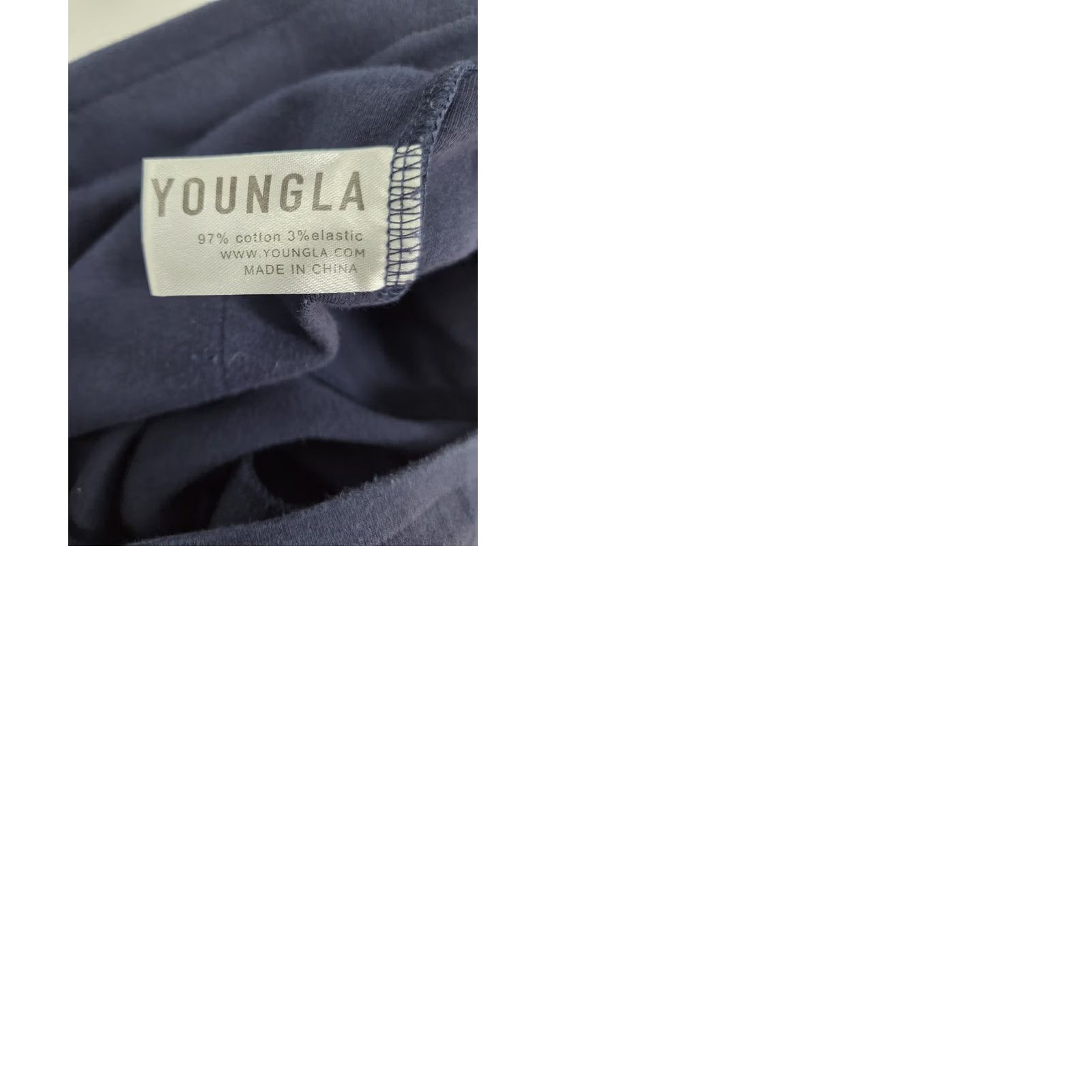 YoungLA Young LA Mens Blue Sweatpants Zip Pocket Zip Ankle Logo Drawstring Large Size US 33 - 10 Thumbnail