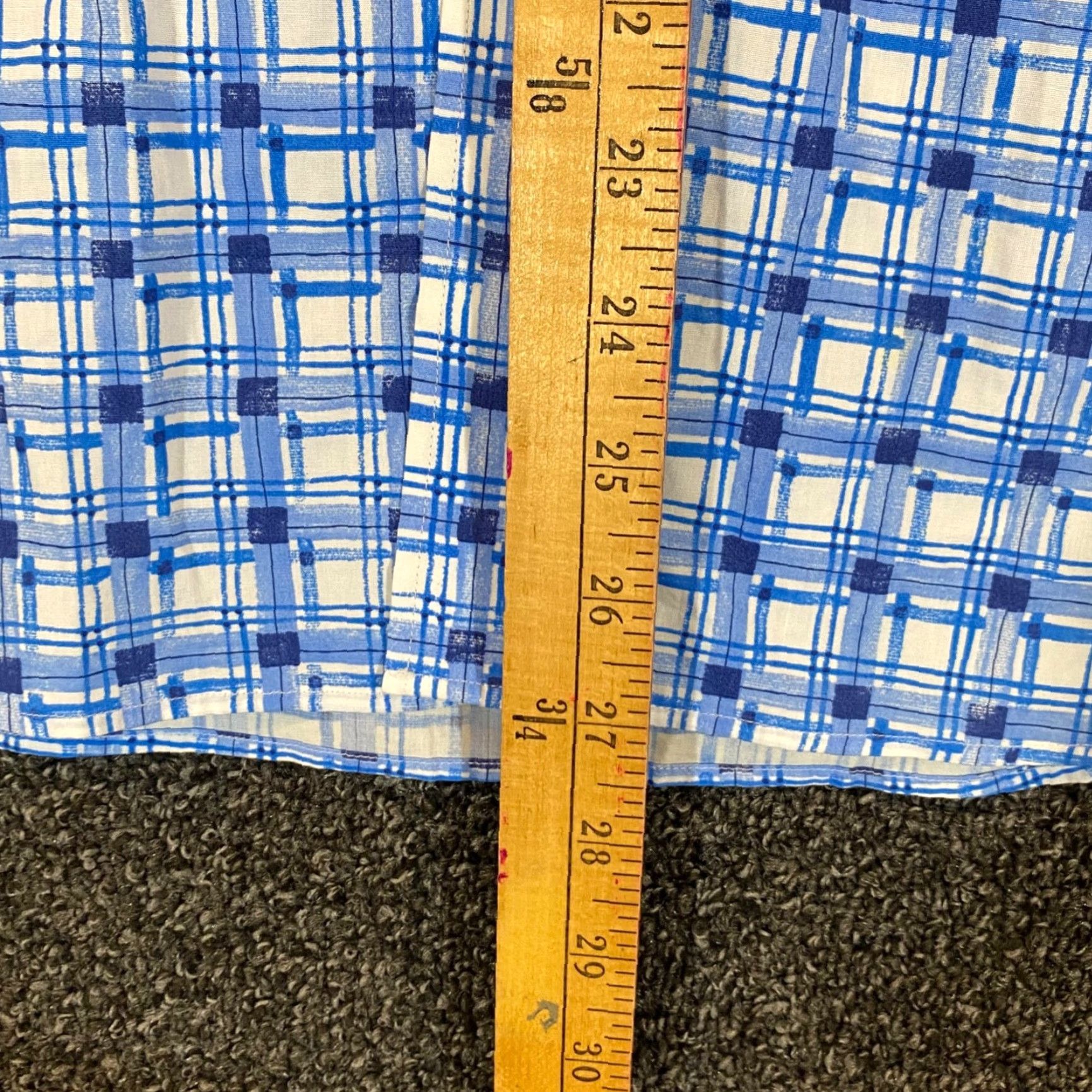 BUGATCHI VINTAGE Bugatchi Uomo Men's Shirt Long Sleeve Button-Up Collared Casual Blue Plaid Geometric Shirt, Large Size US L / EU 52-54 / 3 - 5 Thumbnail
