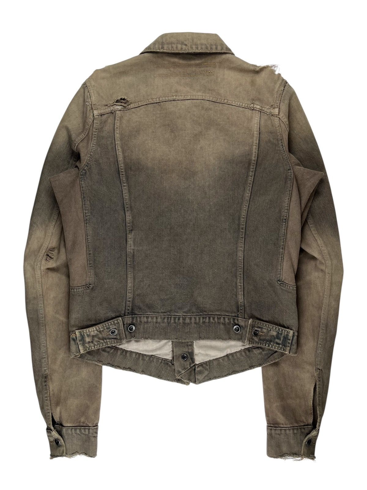 Rick Owens FW06 Rick Owens Dustulator Dark Shadow Denim Jacket Thrashed Size US S / EU 44-46 / 1 - 4 Thumbnail