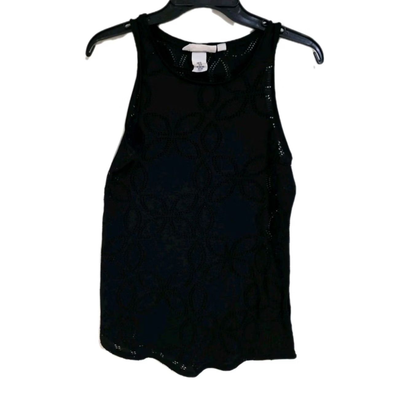 Vintage LOGG Label of Graded Goods Women's Laser Cut Sleeveless Black Top XS Blouse Casual Regular Knitted/Basic (Pre-owned) Womens Size XS / US 0-2 / IT 36-38 - 4 Thumbnail