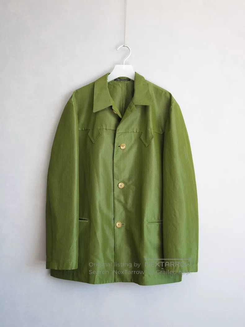 Yohji Yamamoto Yohji Yamamoto Olive Green Silk Jacket Size US M / EU 48-50 / 2 - 1 Thumbnail