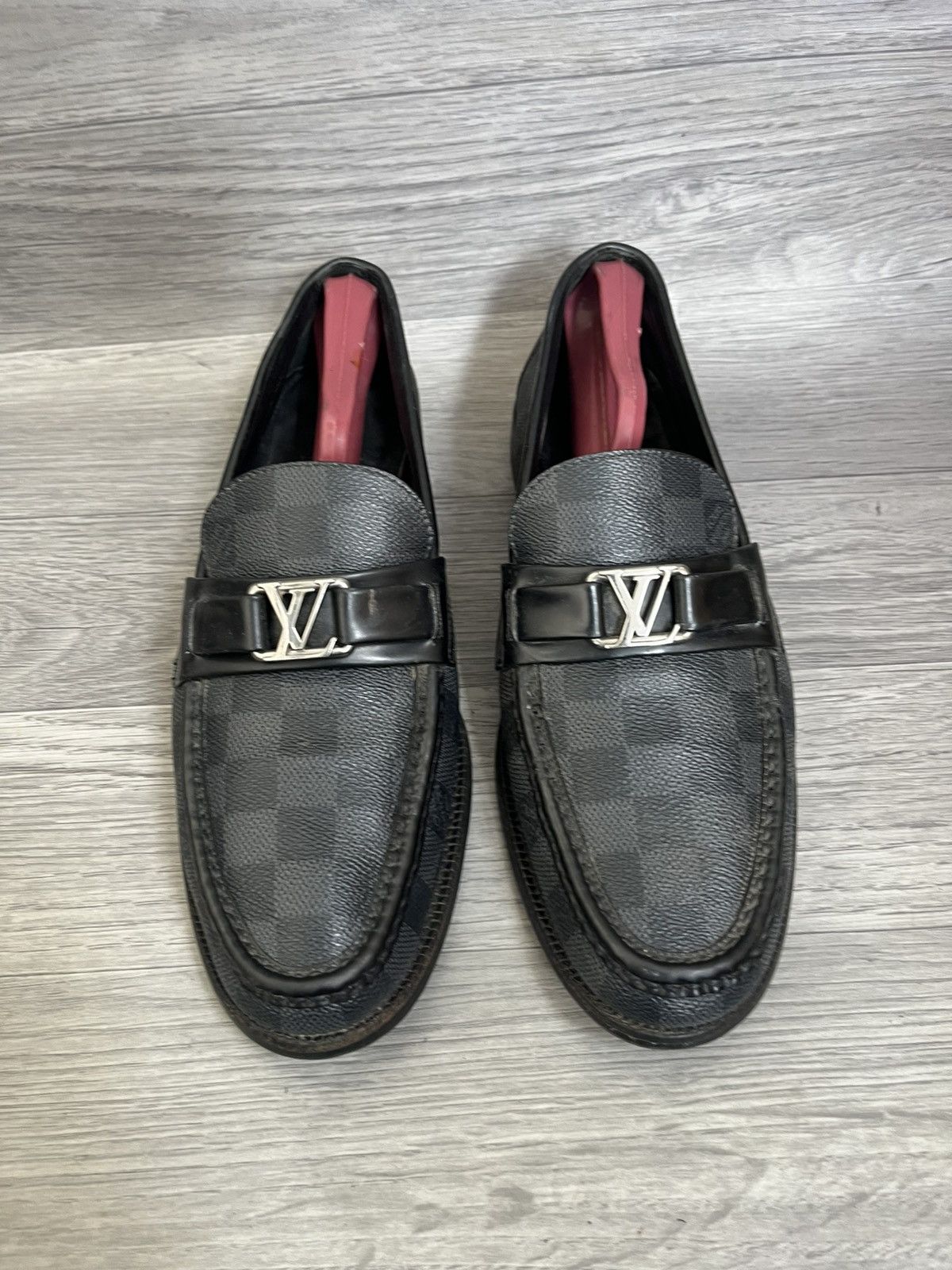 Louis Vuitton Louis Vuitton major damier graphite slip on loaers uk 7.5 Size US 8.5 / EU 41-42 - 2 Thumbnail