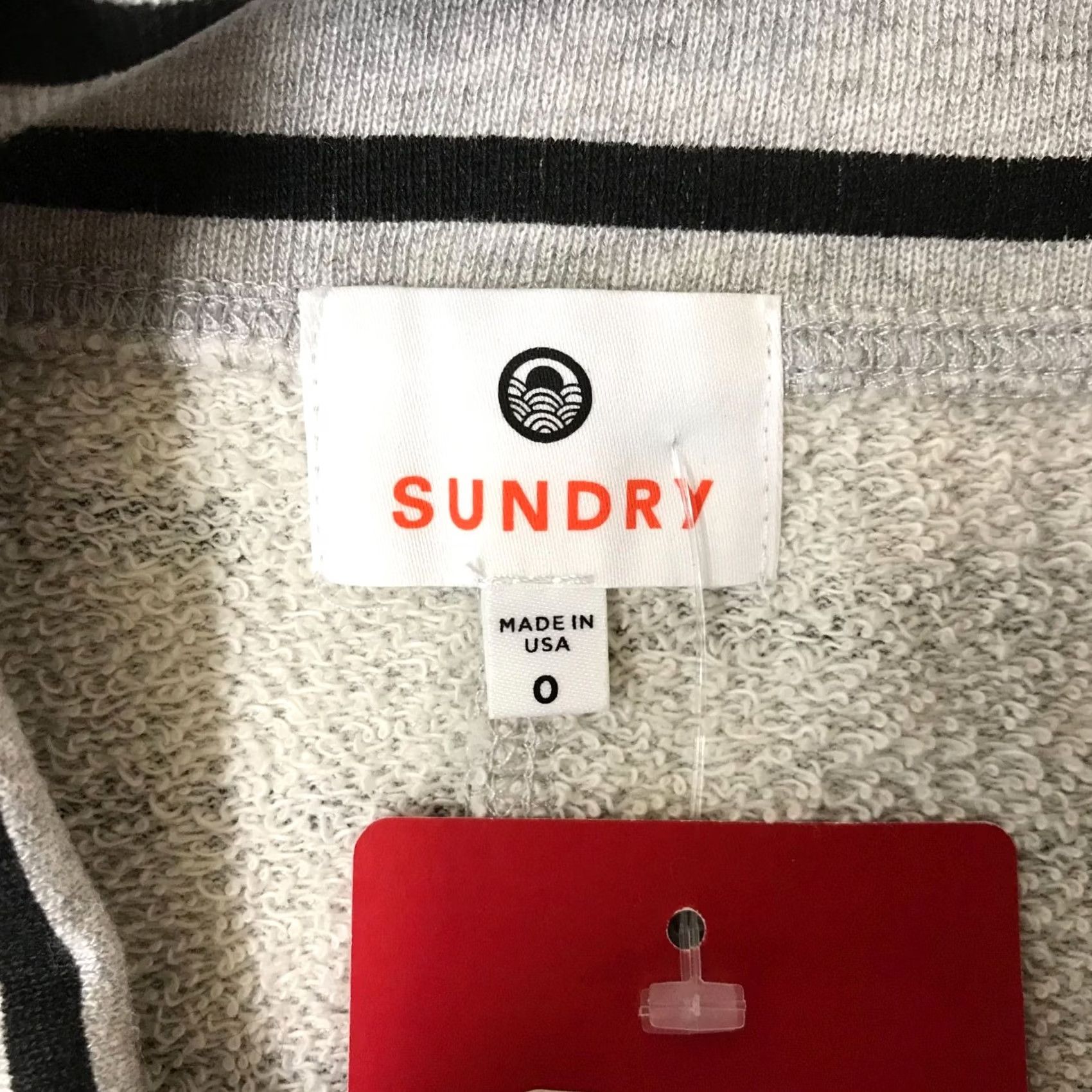 Sundry SUNDRY Skirt Women's 0 Gray Black Drawstring Waist Solis Stripe Mini Size 25" / US 0 / IT 36 - 7 Thumbnail