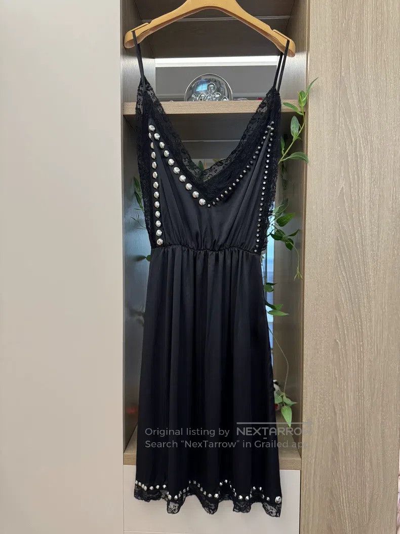 Miu Miu Miu Miu 42 Black mulberry silk dress Size L / US 10 / IT 46 - 2 Thumbnail