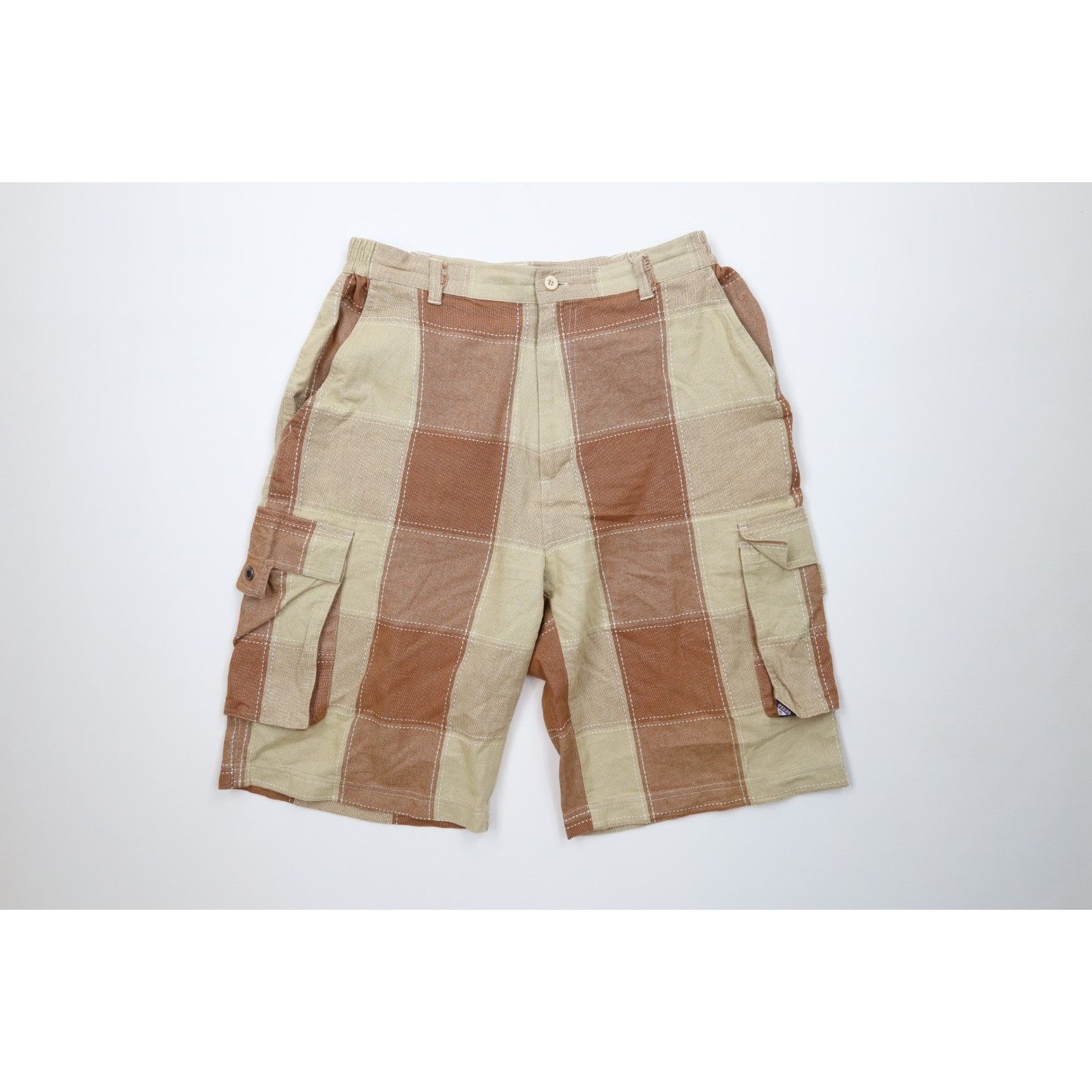 Vintage Vintage 90s Streetwear Checkered Plaid 2 Piece Shorts Suit Size US XL / EU 56 / 4 - 12 Thumbnail